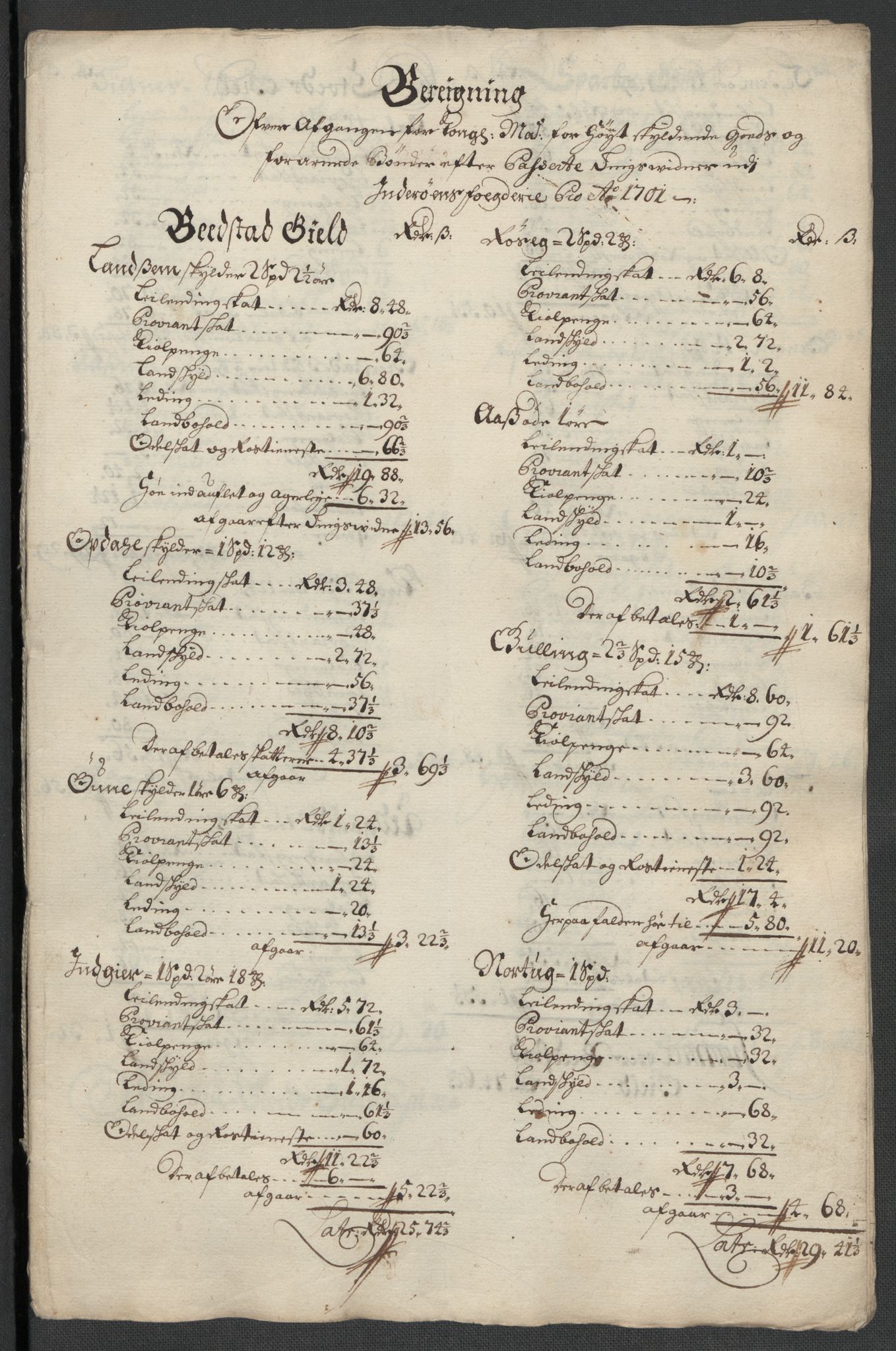 Rentekammeret inntil 1814, Reviderte regnskaper, Fogderegnskap, RA/EA-4092/R63/L4312: Fogderegnskap Inderøy, 1701-1702, s. 112