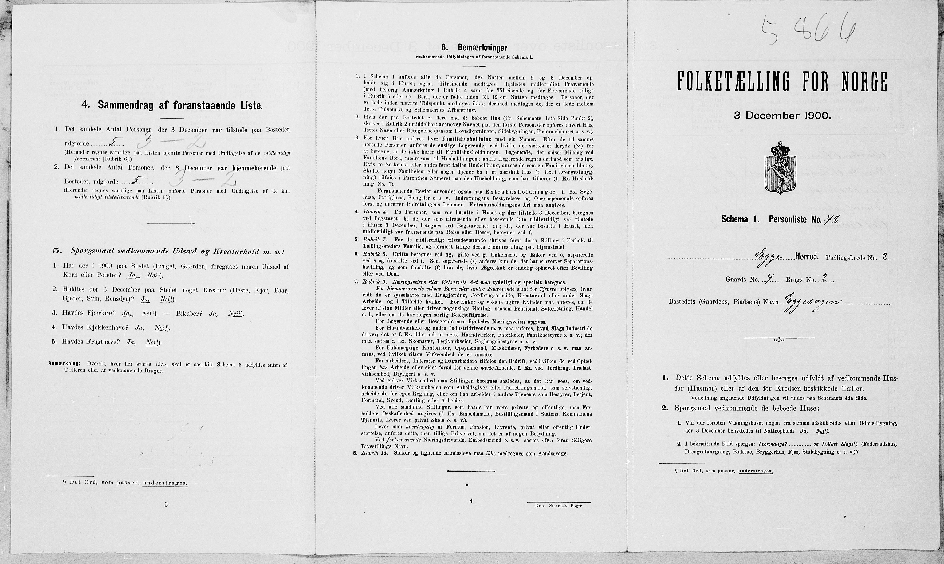 SAT, Folketelling 1900 for 1733 Egge herred, 1900, s. 235