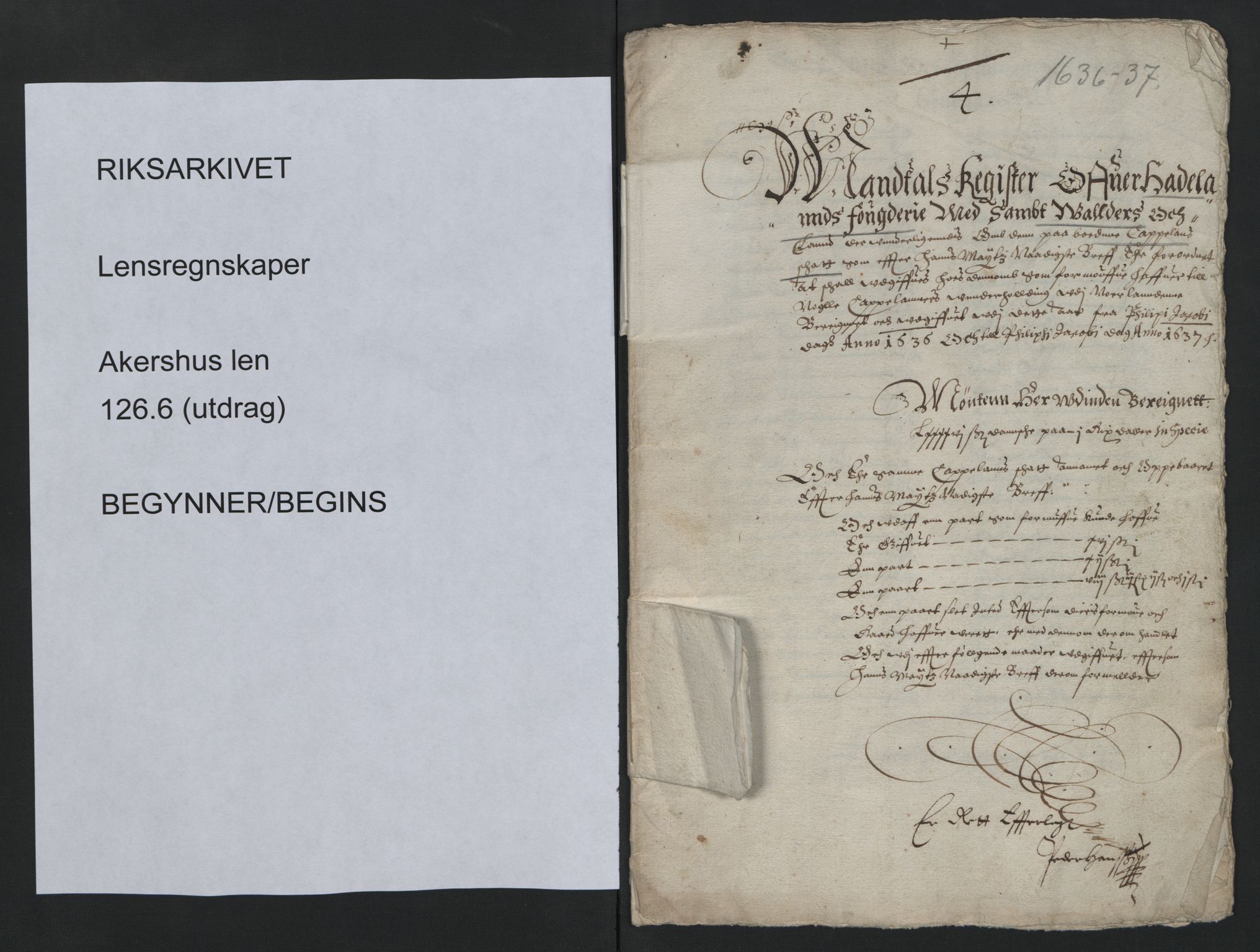 Rentekammeret inntil 1814, Reviderte regnskaper, Lensregnskaper, RA/EA-5023/R/Rb/Rba/L0126: Akershus len, 1635-1636