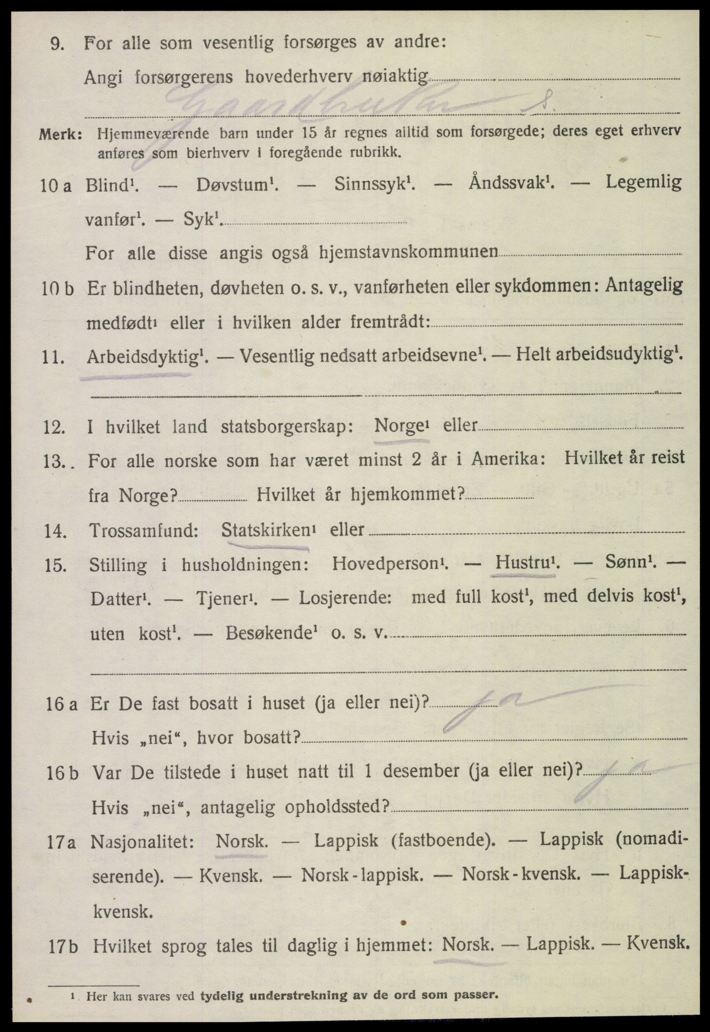 SAT, Folketelling 1920 for 1721 Verdal herred, 1920, s. 6930