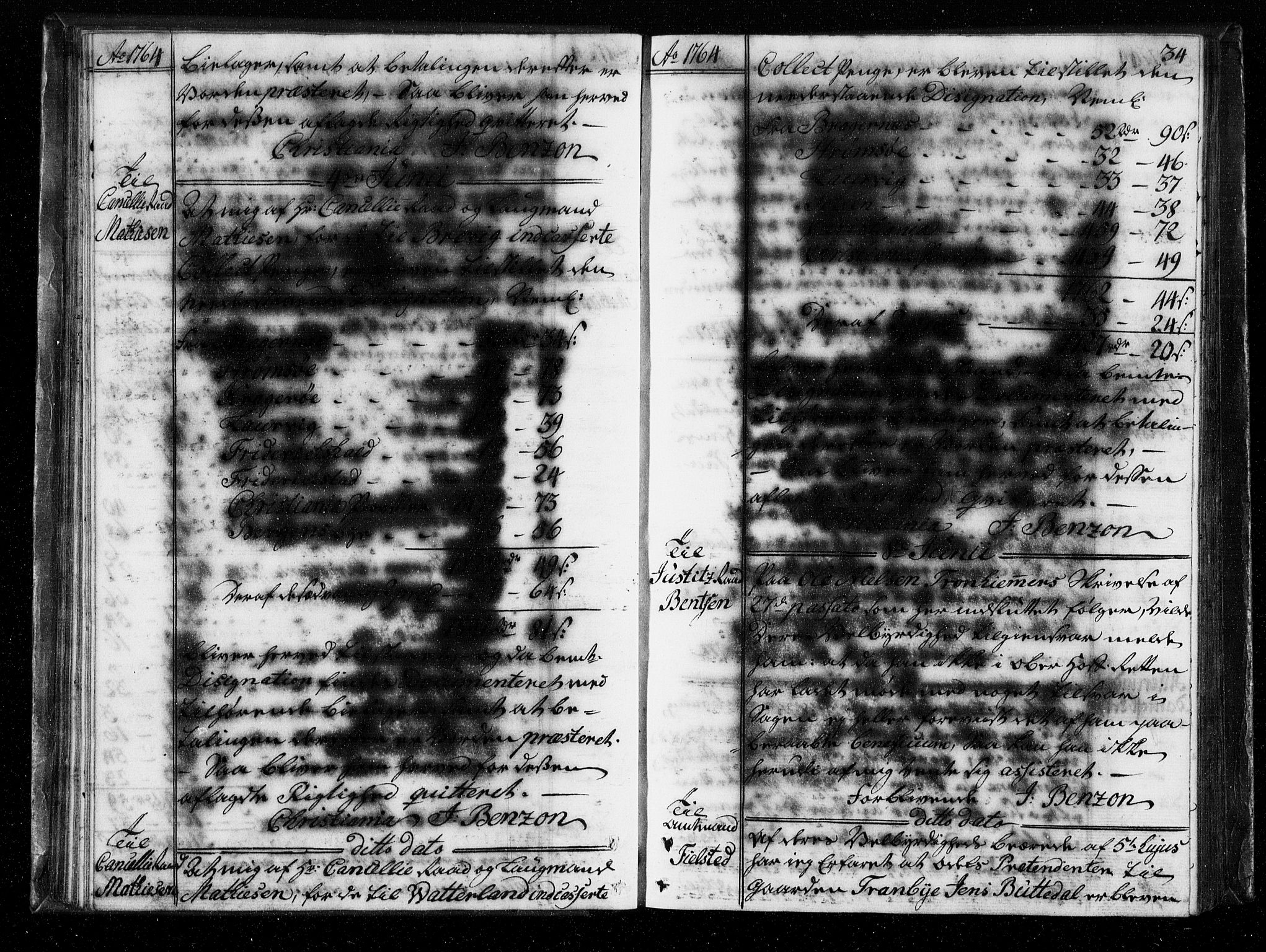 Stattholderembetet 1572-1771, AV/RA-EA-2870/Bf/L0004: Stattholderprotokoll (allmenn kopibok), 1764-1765, s. 33b-34a