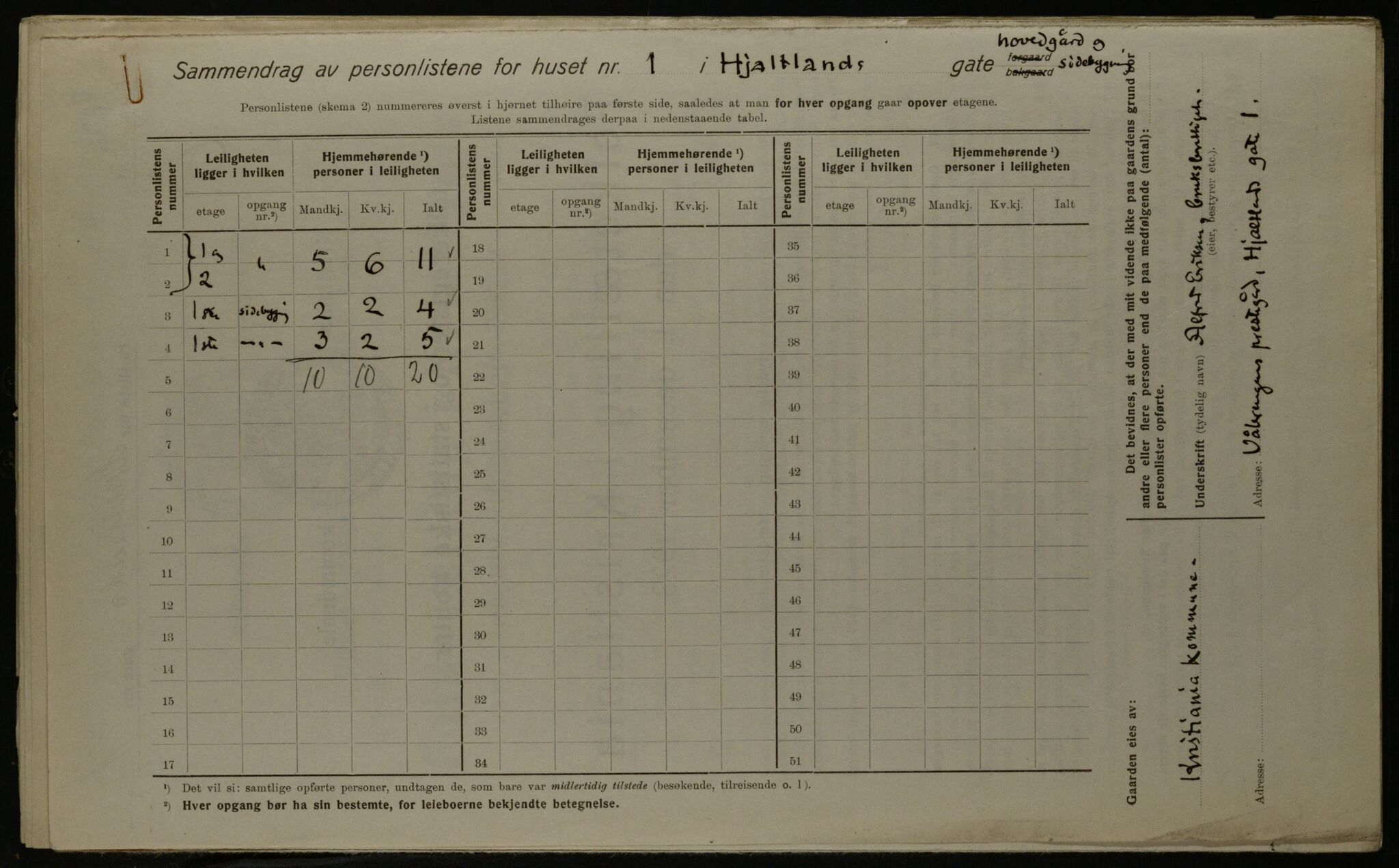 OBA, Kommunal folketelling 1.12.1923 for Kristiania, 1923, s. 44956