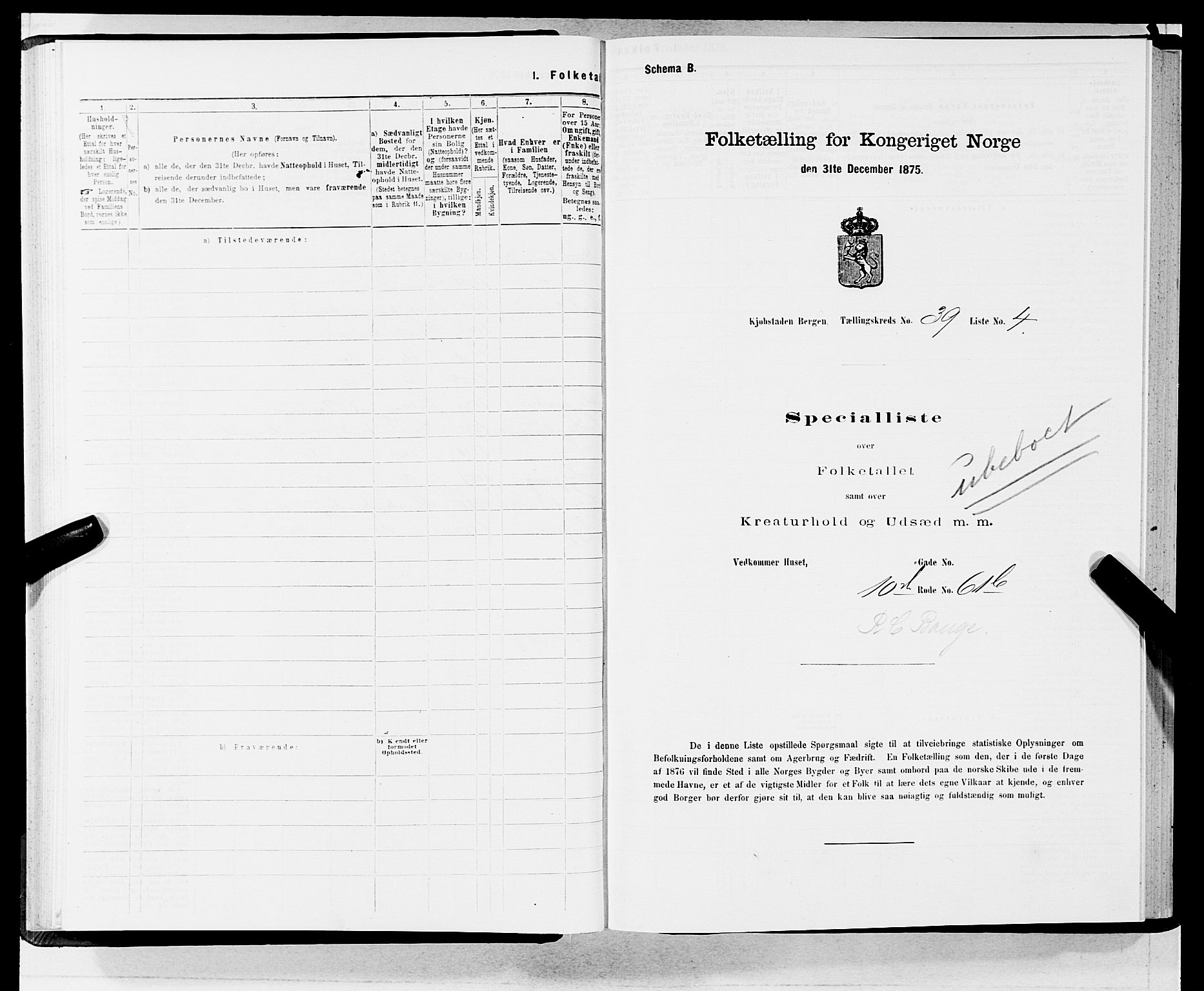 SAB, Folketelling 1875 for 1301 Bergen kjøpstad, 1875, s. 2016