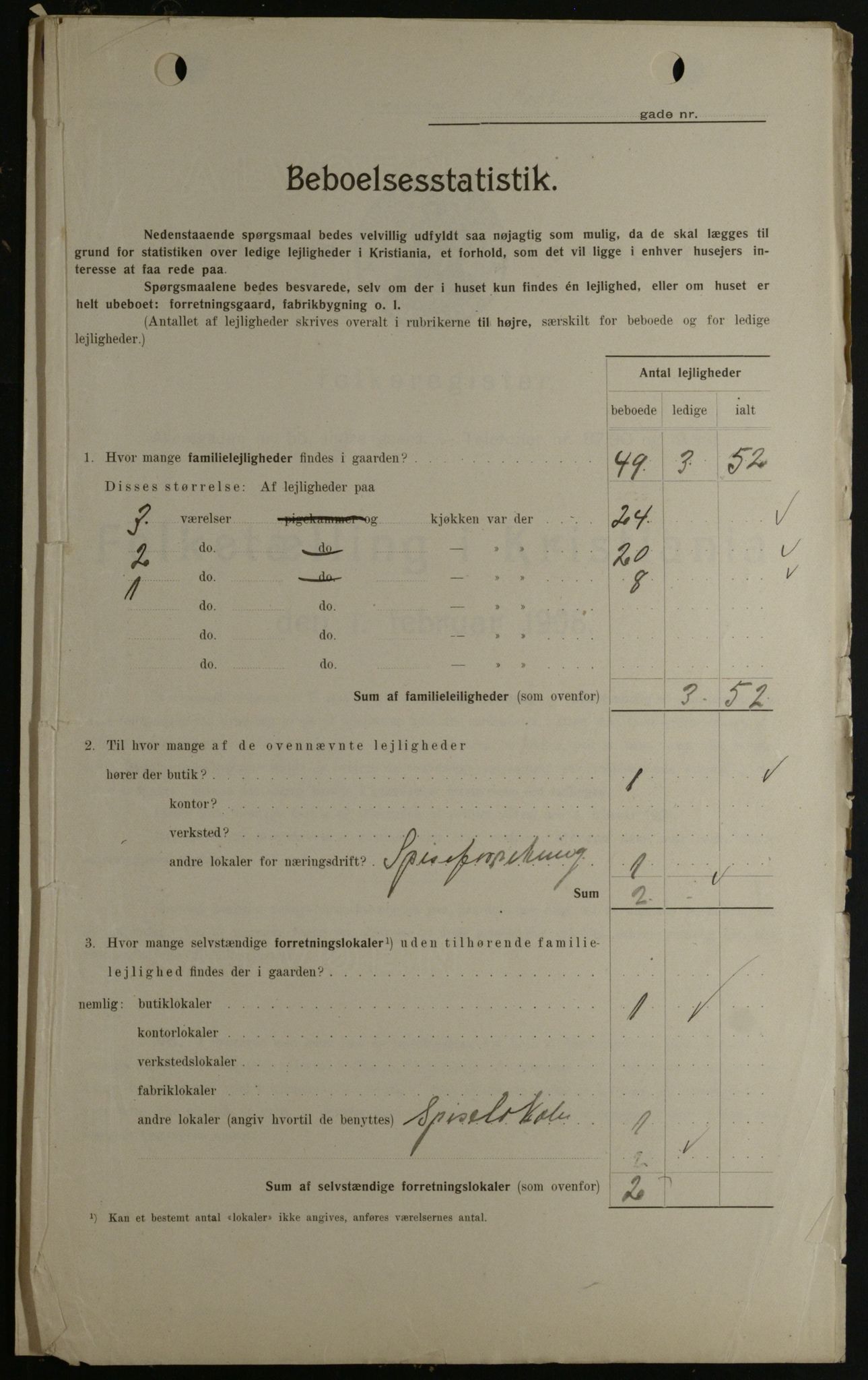 OBA, Kommunal folketelling 1.2.1908 for Kristiania kjøpstad, 1908, s. 76189