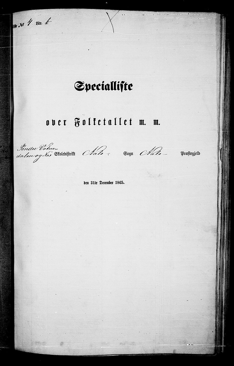 RA, Folketelling 1865 for 0619P Ål prestegjeld, 1865, s. 87