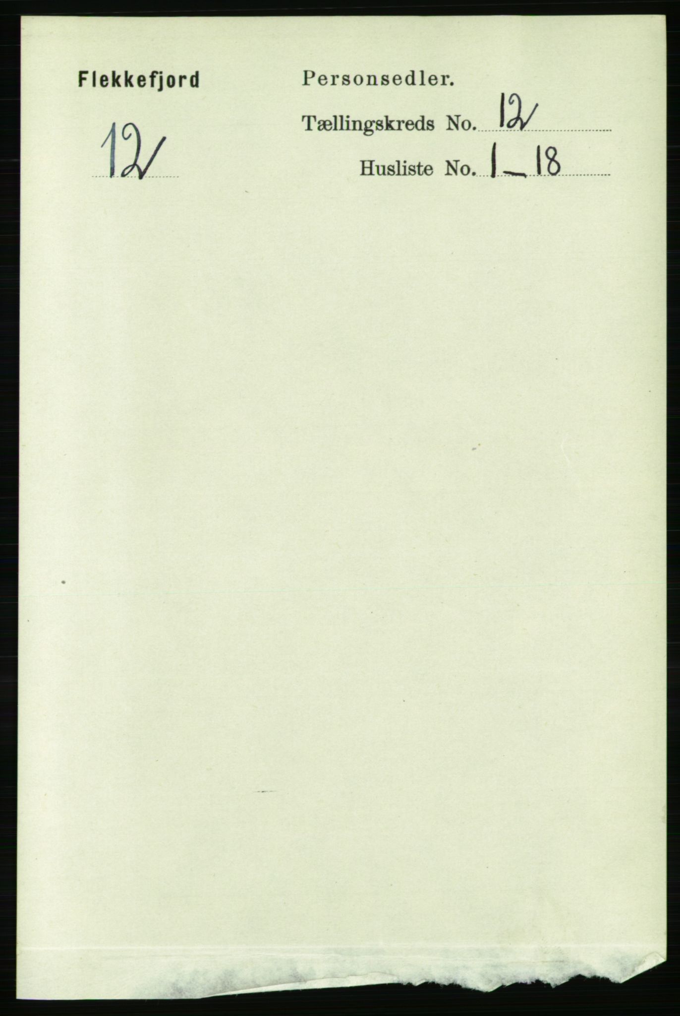 RA, Folketelling 1891 for 1004 Flekkefjord kjøpstad, 1891, s. 1690