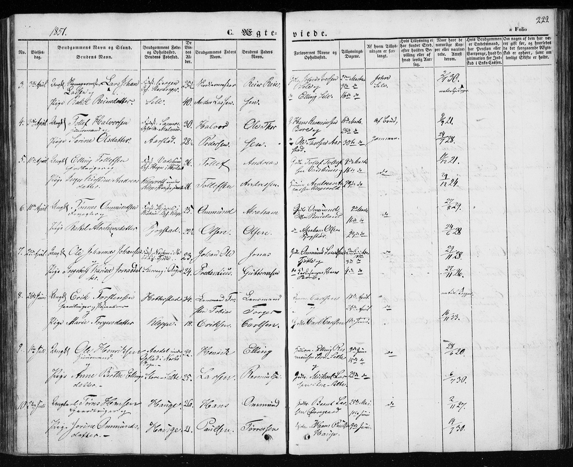 Klepp sokneprestkontor, AV/SAST-A-101803/001/3/30BA/L0004: Ministerialbok nr. A 4, 1842-1852, s. 222