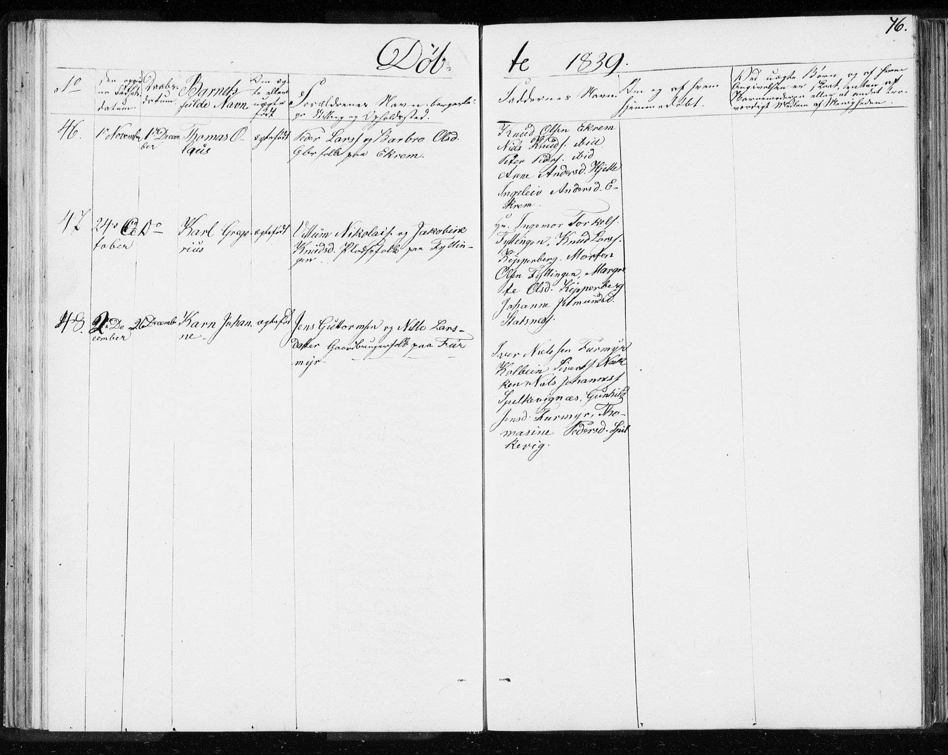 Ministerialprotokoller, klokkerbøker og fødselsregistre - Møre og Romsdal, SAT/A-1454/528/L0414: Residerende kapellans bok nr. 528B02, 1833-1844, s. 76