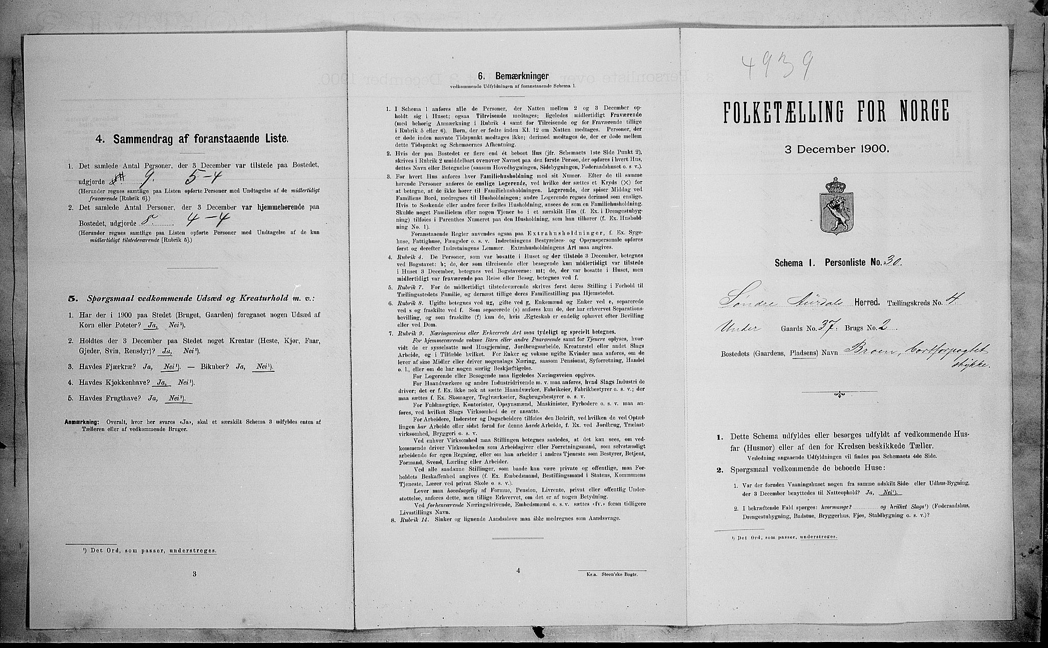 SAH, Folketelling 1900 for 0540 Sør-Aurdal herred, 1900, s. 533
