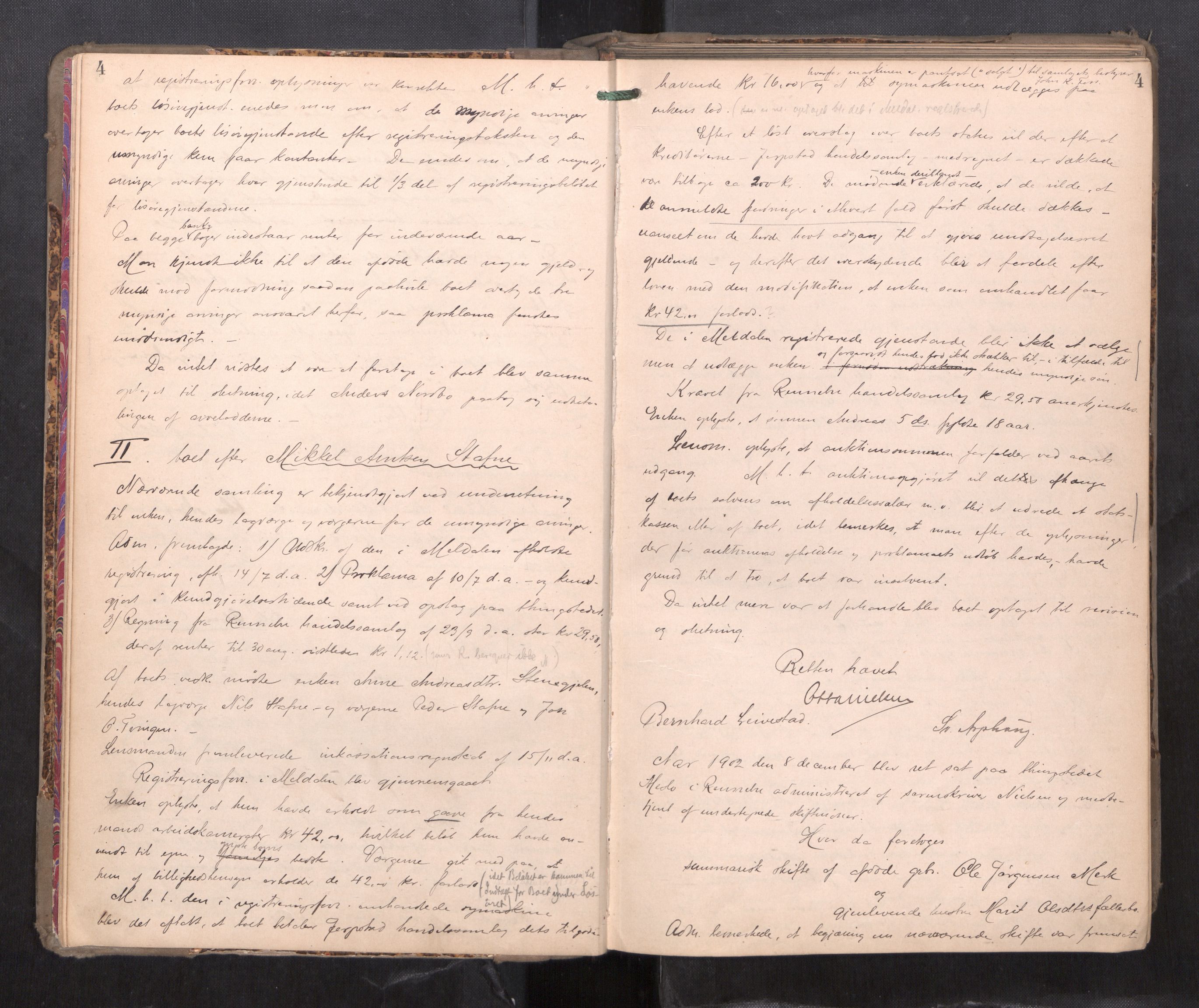 Orkdal sorenskriveri, AV/SAT-A-4169/1/3/3B/L0011: Skiftebehandlingsprotokoll, 1902-1914, s. 4