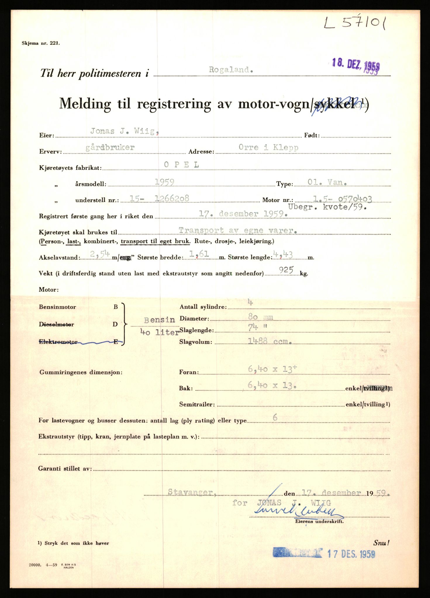 Stavanger trafikkstasjon, AV/SAST-A-101942/0/F/L0056: L-56500 - L-57199, 1930-1971, s. 2024