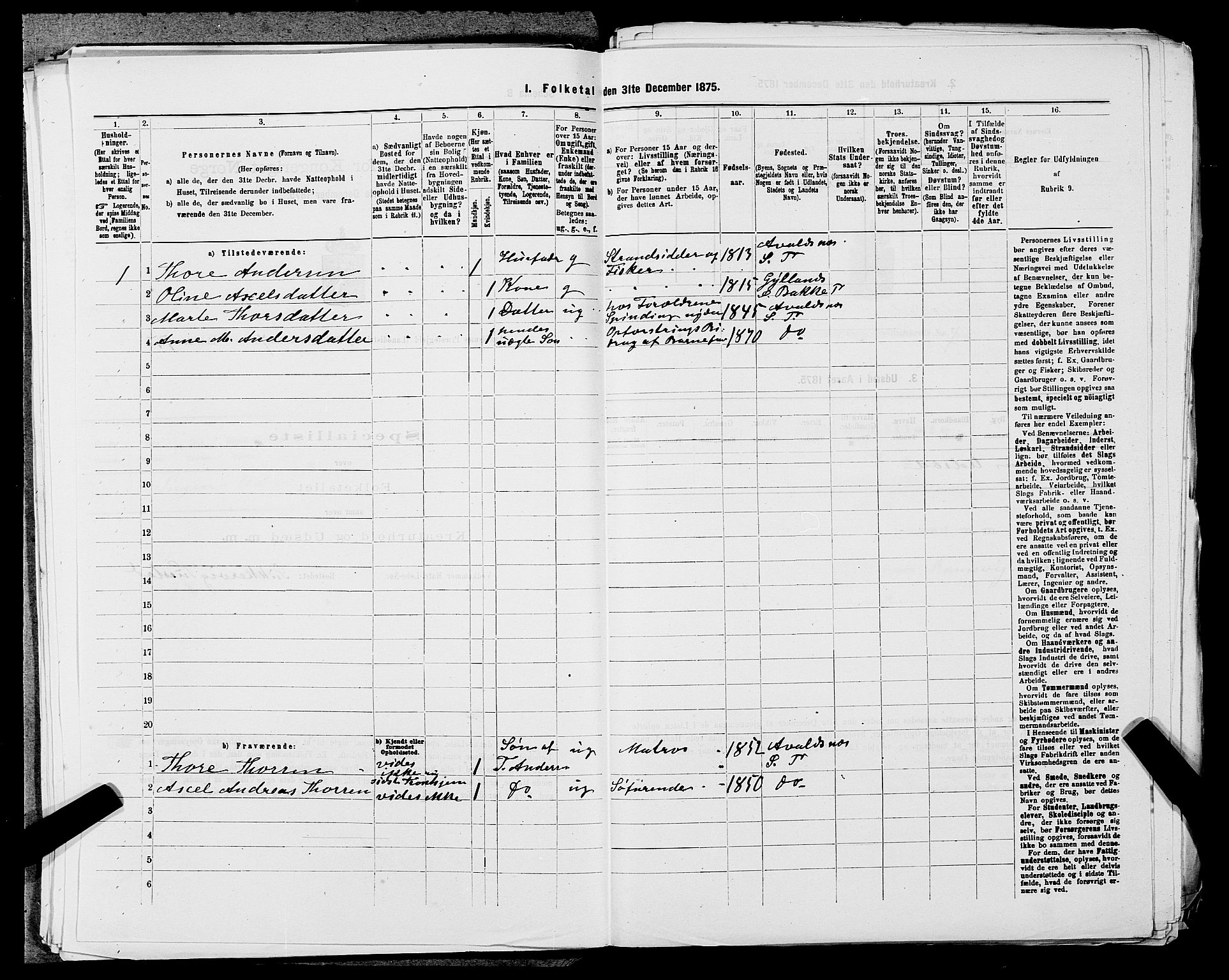 SAST, Folketelling 1875 for 1147L Avaldsnes prestegjeld, Avaldsnes sokn og Kopervik landsokn, 1875, s. 1214