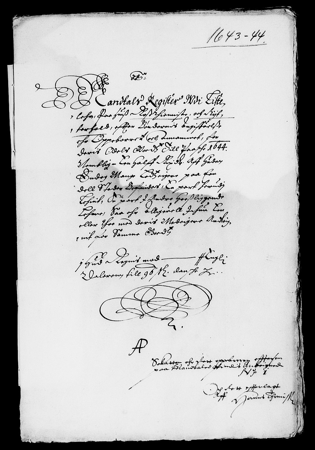 Rentekammeret inntil 1814, Reviderte regnskaper, Lensregnskaper, AV/RA-EA-5023/R/Rb/Rbr/L0015: Lista len, 1643-1645