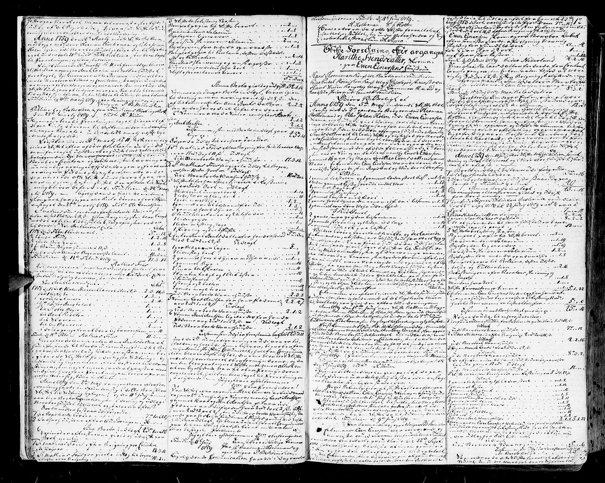 Trondheim byfogd, AV/SAT-A-0003/1/3/3A/L0020: Skifteprotokoll - gml.nr.17. (m/ register) U, 1758-1765, s. 11b-12a