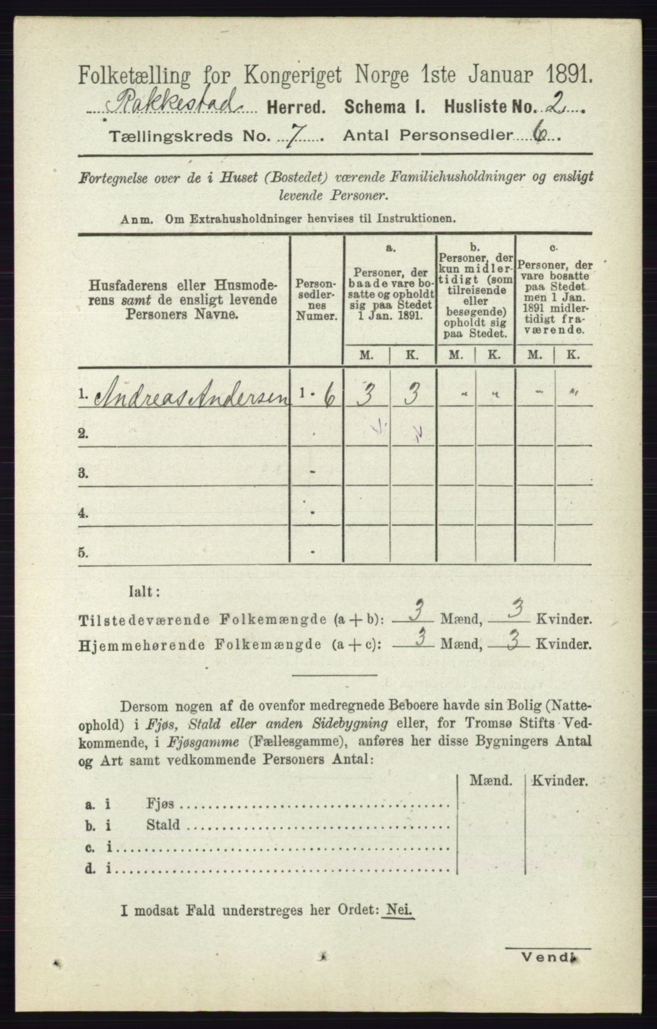 RA, Folketelling 1891 for 0128 Rakkestad herred, 1891, s. 3045