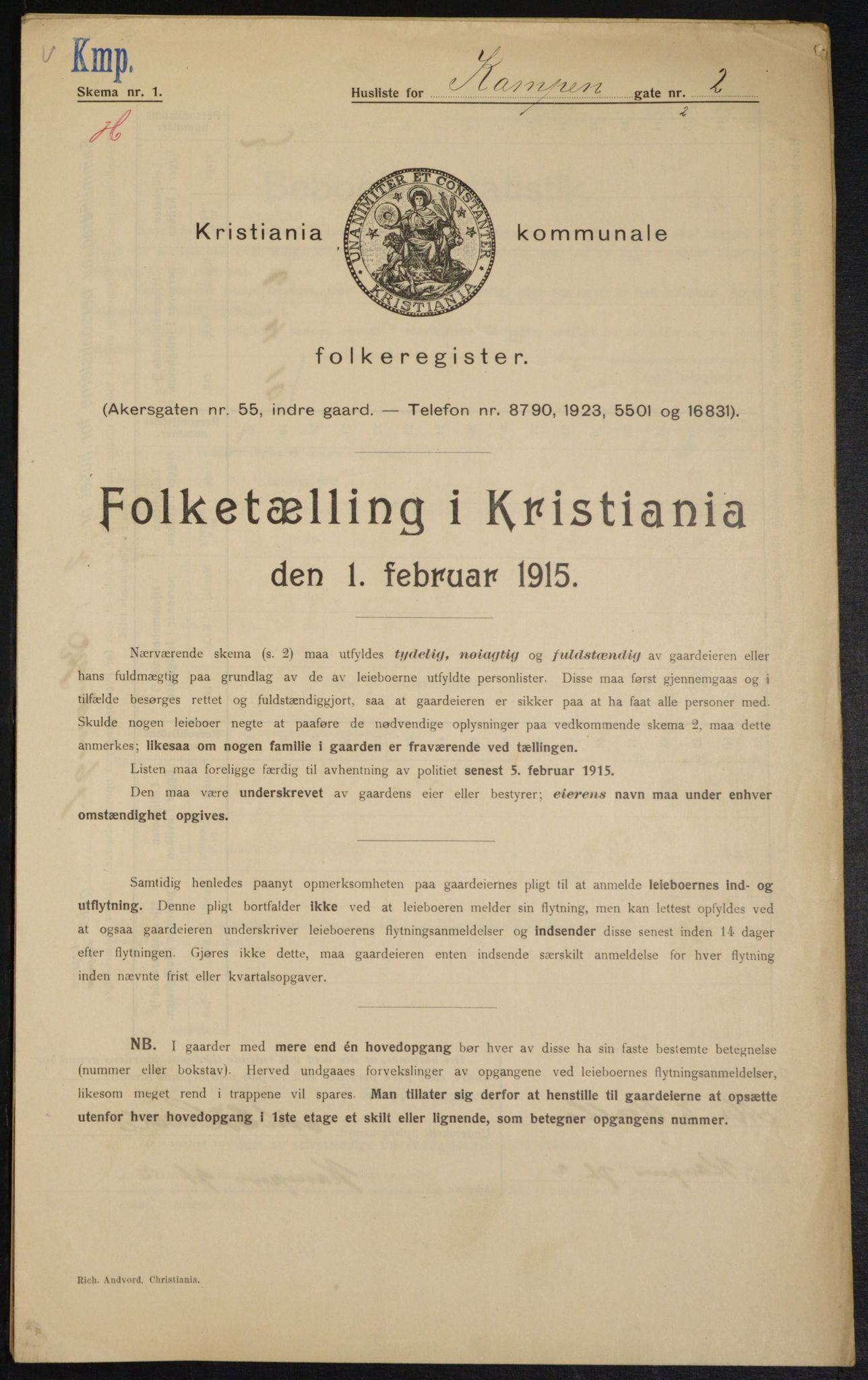 OBA, Kommunal folketelling 1.2.1915 for Kristiania, 1915, s. 47262