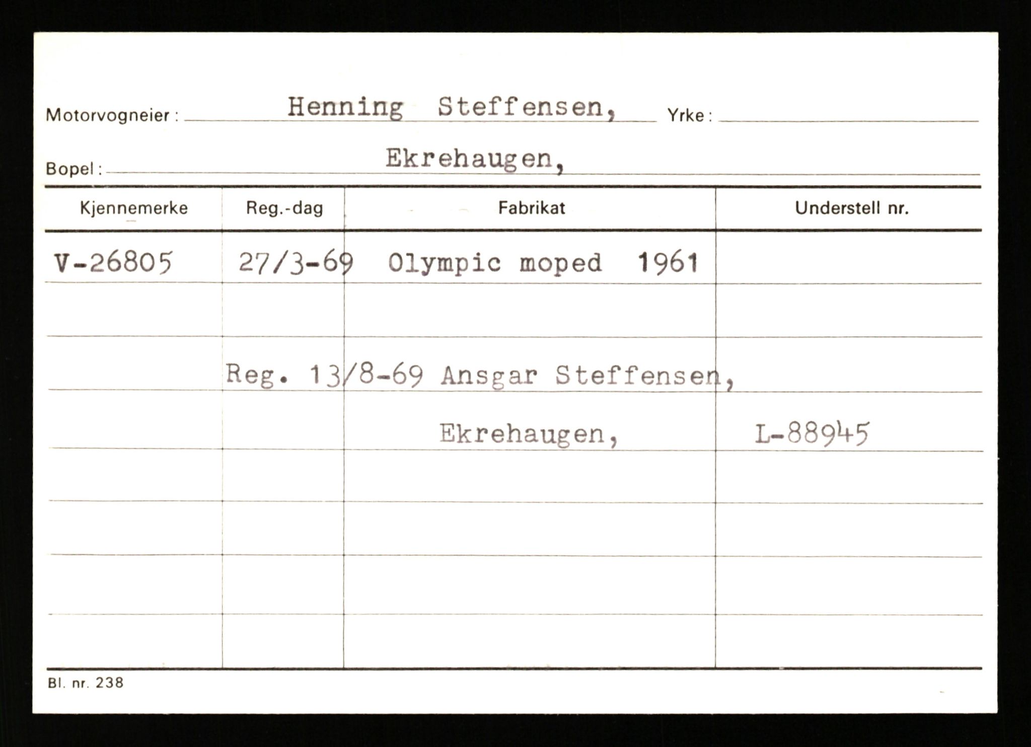 Stavanger trafikkstasjon, AV/SAST-A-101942/0/G/L0005: Registreringsnummer: 23000 - 34245, 1930-1971, s. 1301