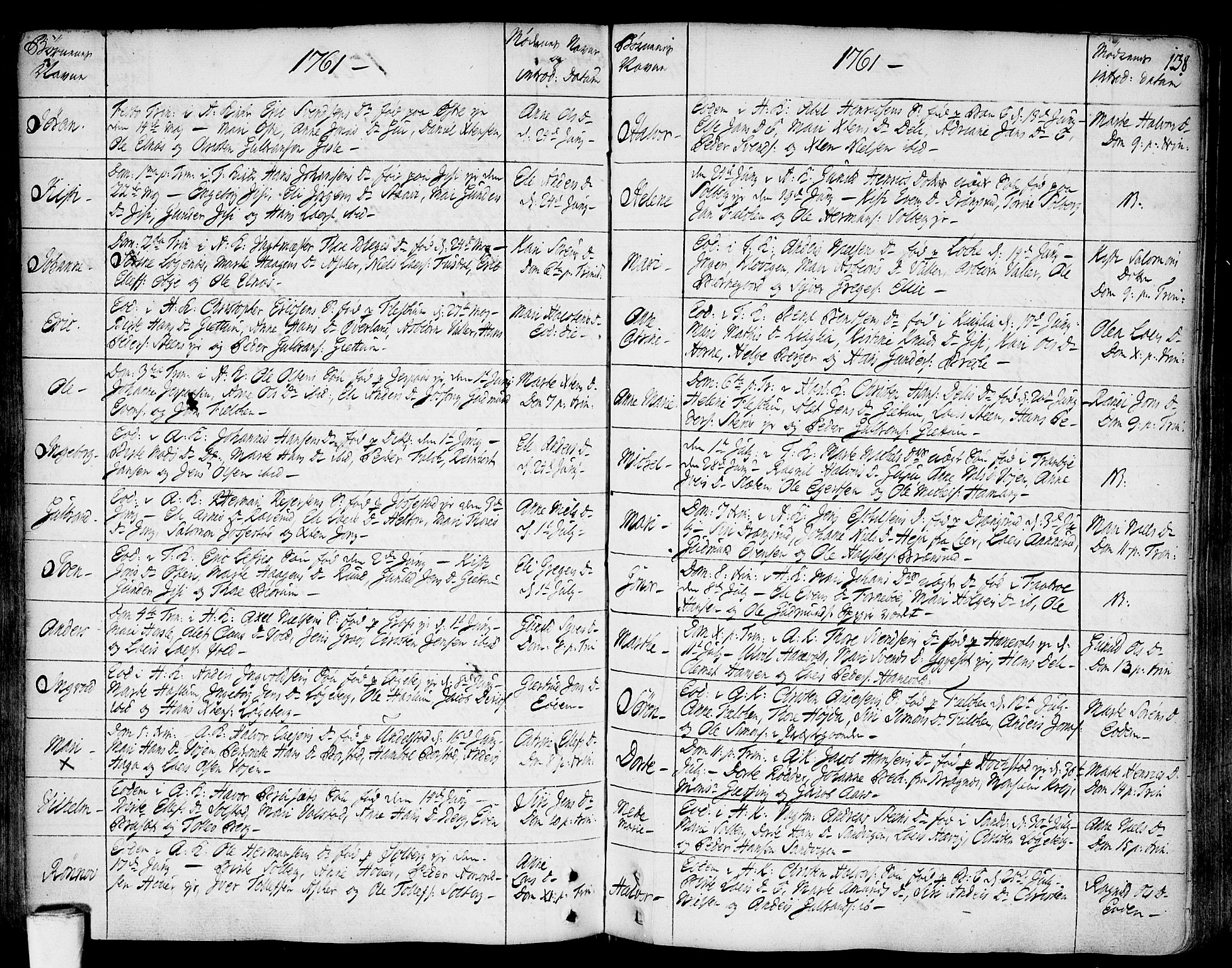 Asker prestekontor Kirkebøker, SAO/A-10256a/F/Fa/L0002: Ministerialbok nr. I 2, 1733-1766, s. 138
