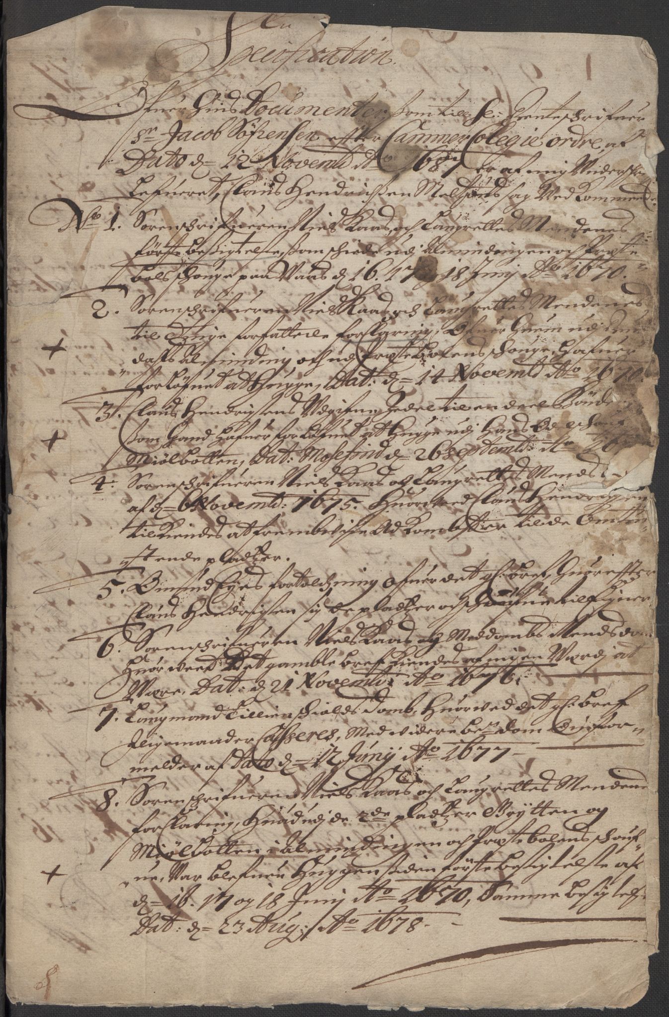 Rentekammeret inntil 1814, Realistisk ordnet avdeling, RA/EA-4070/Fb/L0015: Dokumenter om Raundalen allmenning i Voss. Claus Miltzows sak, 1684, s. 68