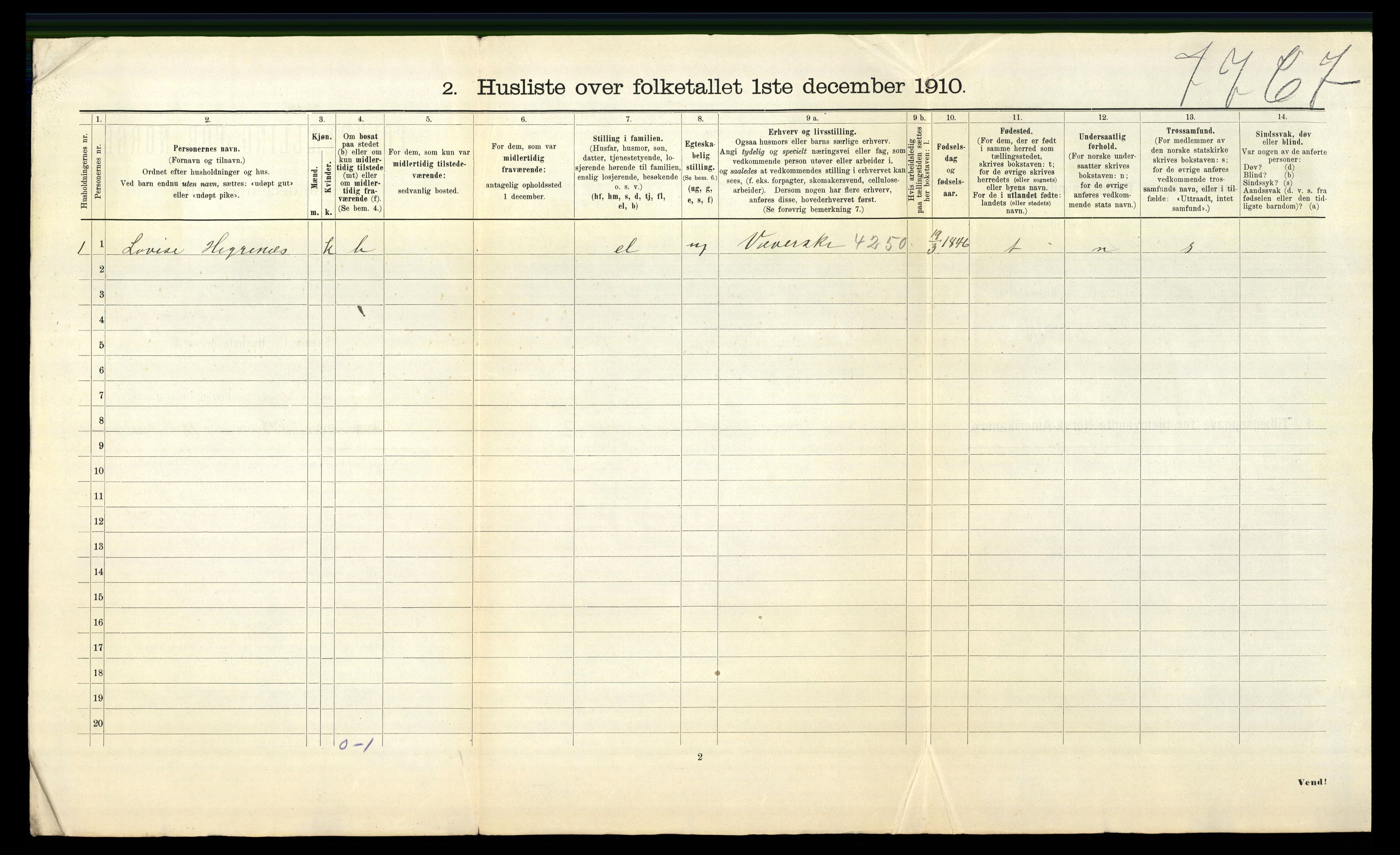 RA, Folketelling 1910 for 1431 Jølster herred, 1910, s. 505