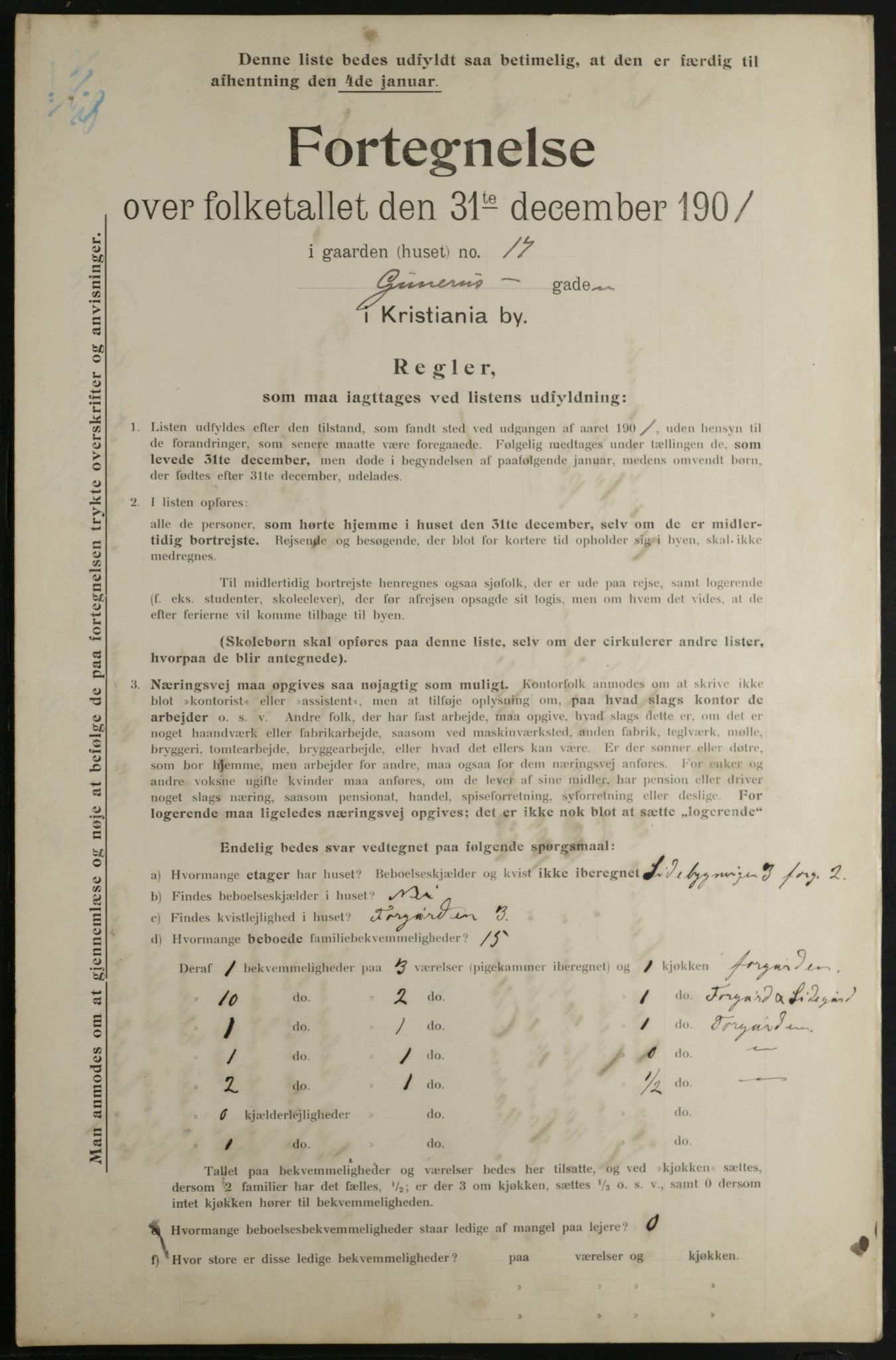 OBA, Kommunal folketelling 31.12.1901 for Kristiania kjøpstad, 1901, s. 906