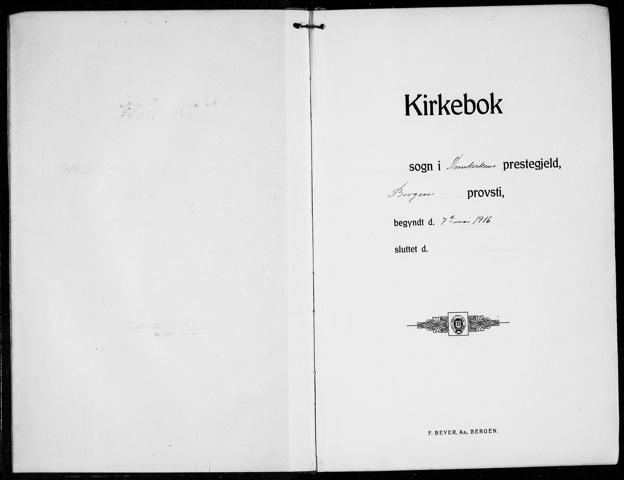 Domkirken sokneprestembete, SAB/A-74801/H/Hab/L0026: Klokkerbok nr. C 6, 1916-1933