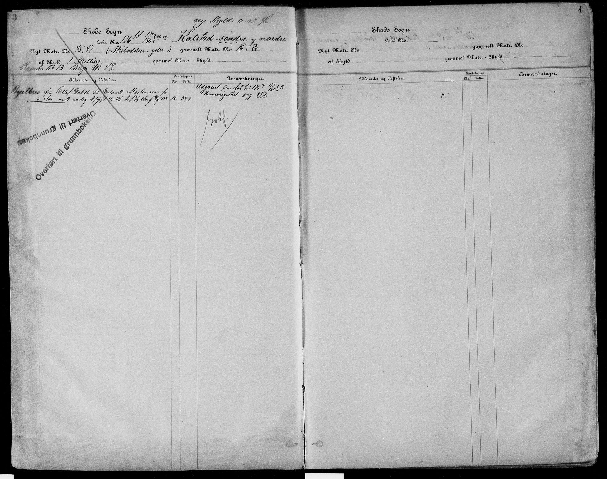 Kragerø sorenskriveri, SAKO/A-65/G/Gb/Gbc/L0002: Panteregister nr. III 2, s. 3-4