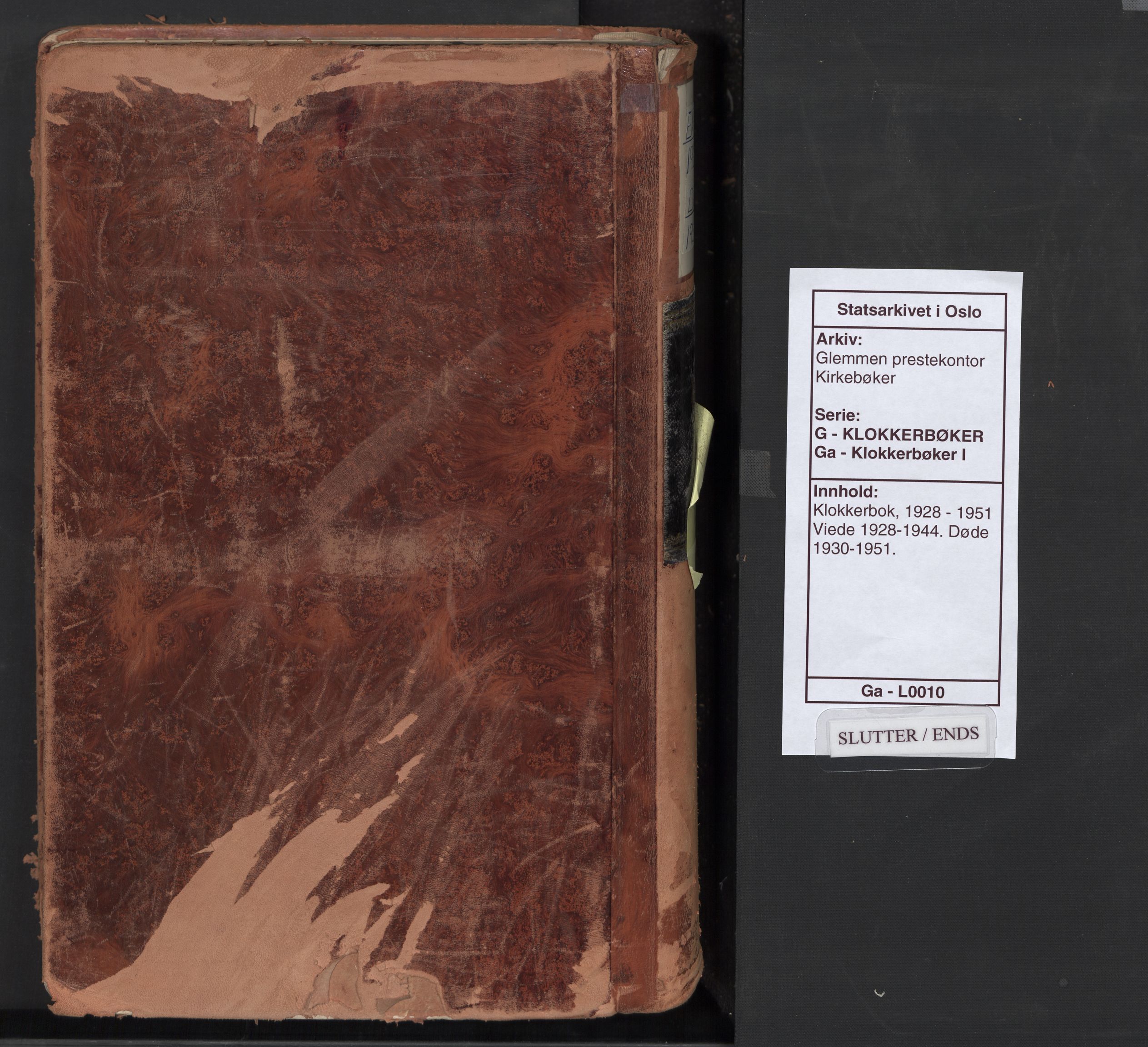 Glemmen prestekontor Kirkebøker, AV/SAO-A-10908/G/Ga/L0010: Klokkerbok nr. 10, 1928-1951