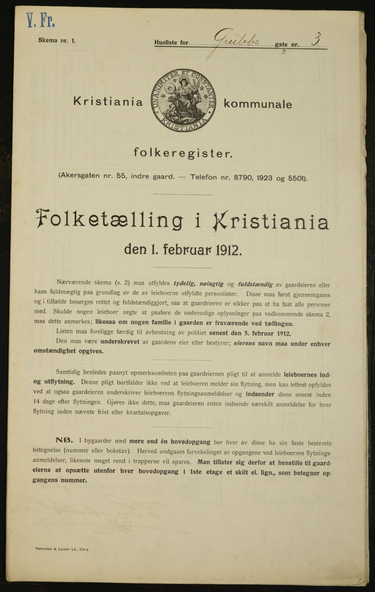 OBA, Kommunal folketelling 1.2.1912 for Kristiania, 1912, s. 30018