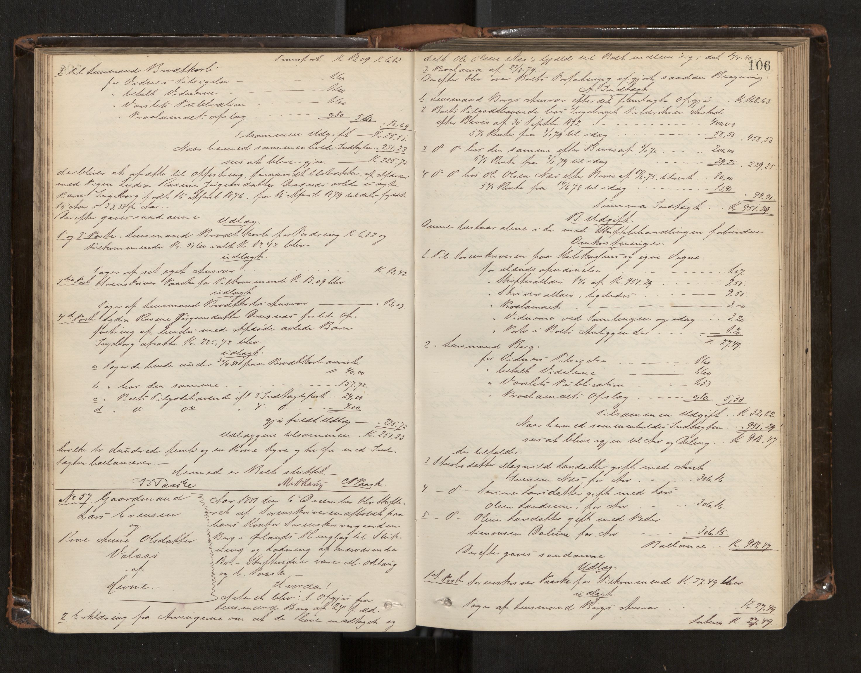 Fosen sorenskriveri, AV/SAT-A-1107/1/3/3A/L0027: Skifteutlodningsprotokoll nr. 6, 1880-1887, s. 106
