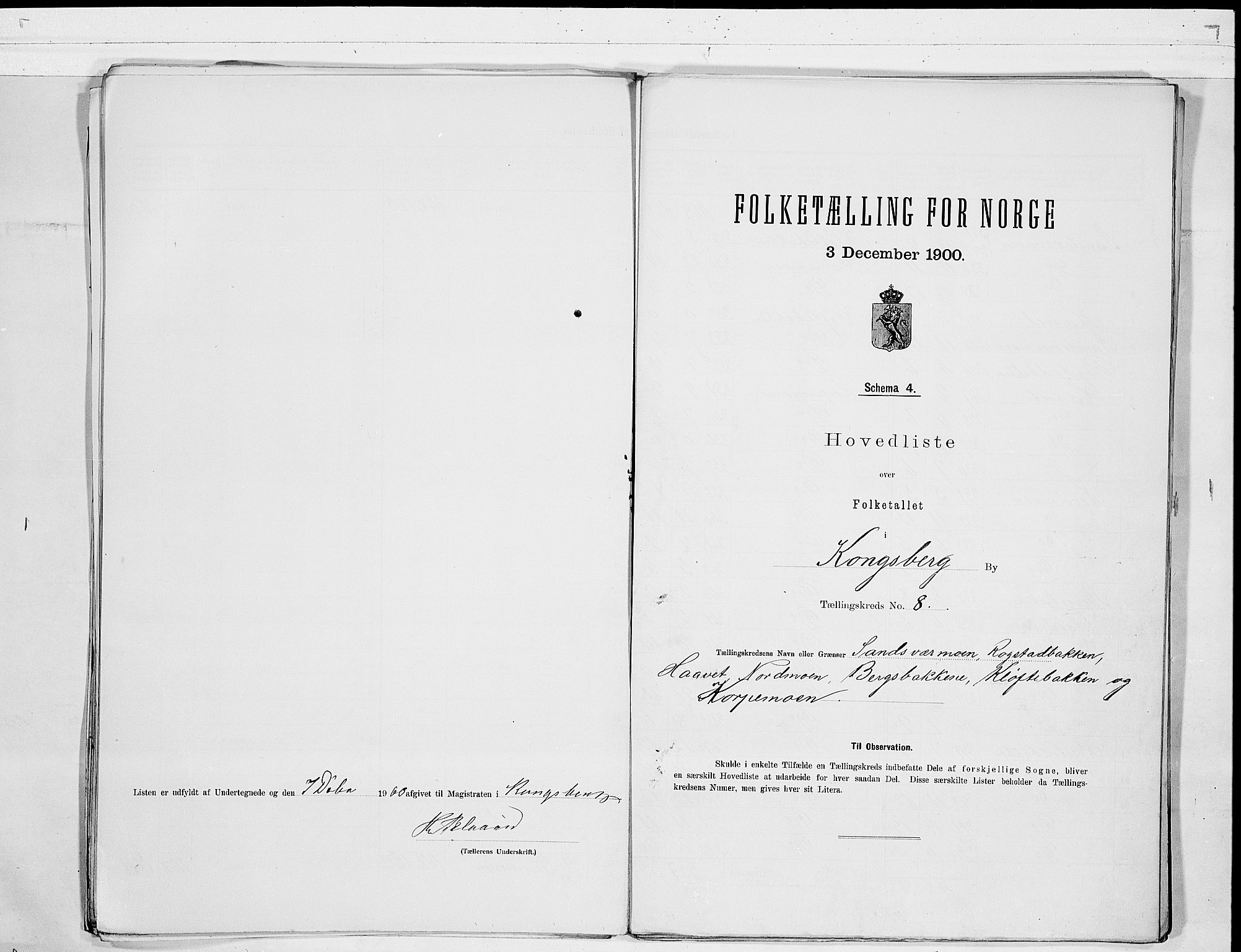 RA, Folketelling 1900 for 0604 Kongsberg kjøpstad, 1900, s. 18