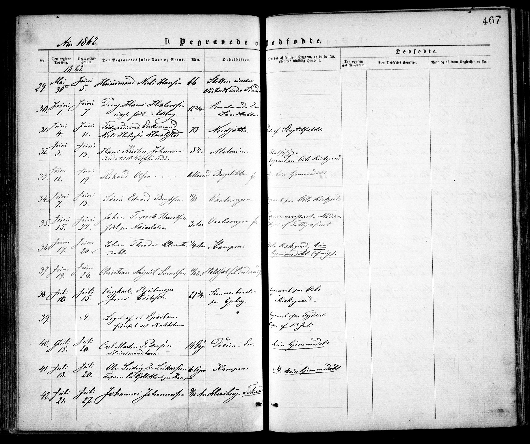 Østre Aker prestekontor Kirkebøker, AV/SAO-A-10840/F/Fa/L0001: Ministerialbok nr. I 1, 1861-1869, s. 467