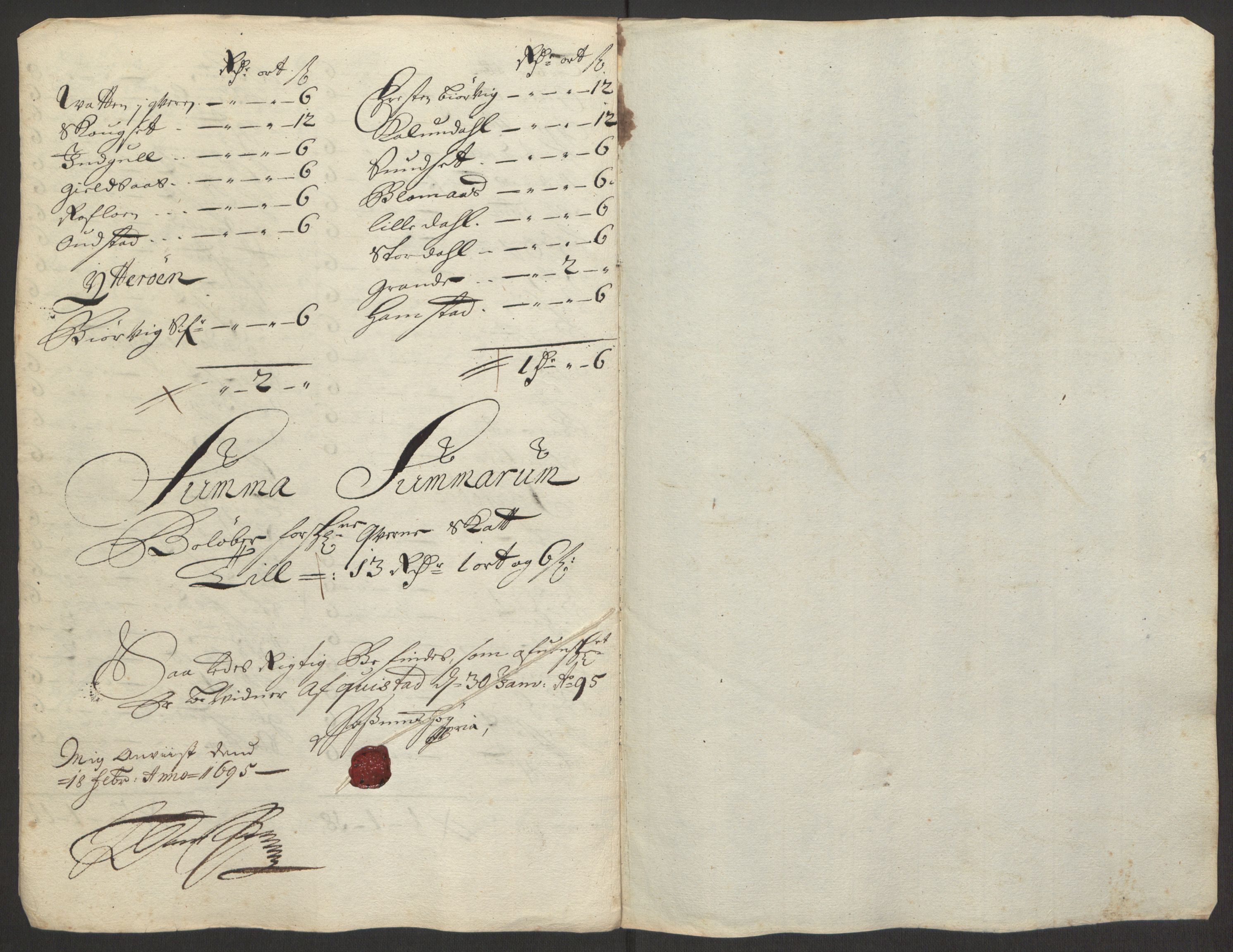 Rentekammeret inntil 1814, Reviderte regnskaper, Fogderegnskap, RA/EA-4092/R63/L4308: Fogderegnskap Inderøy, 1692-1694, s. 536