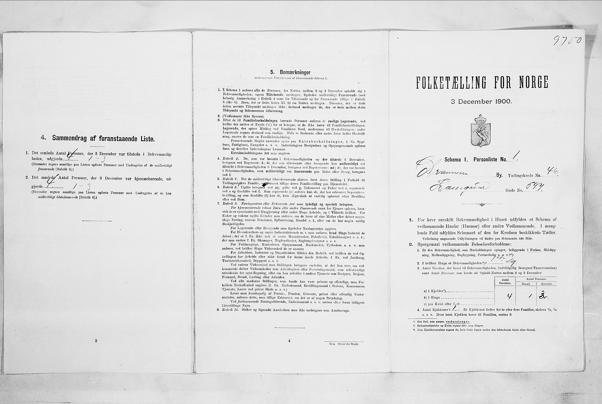 RA, Folketelling 1900 for 0602 Drammen kjøpstad, 1900, s. 7833