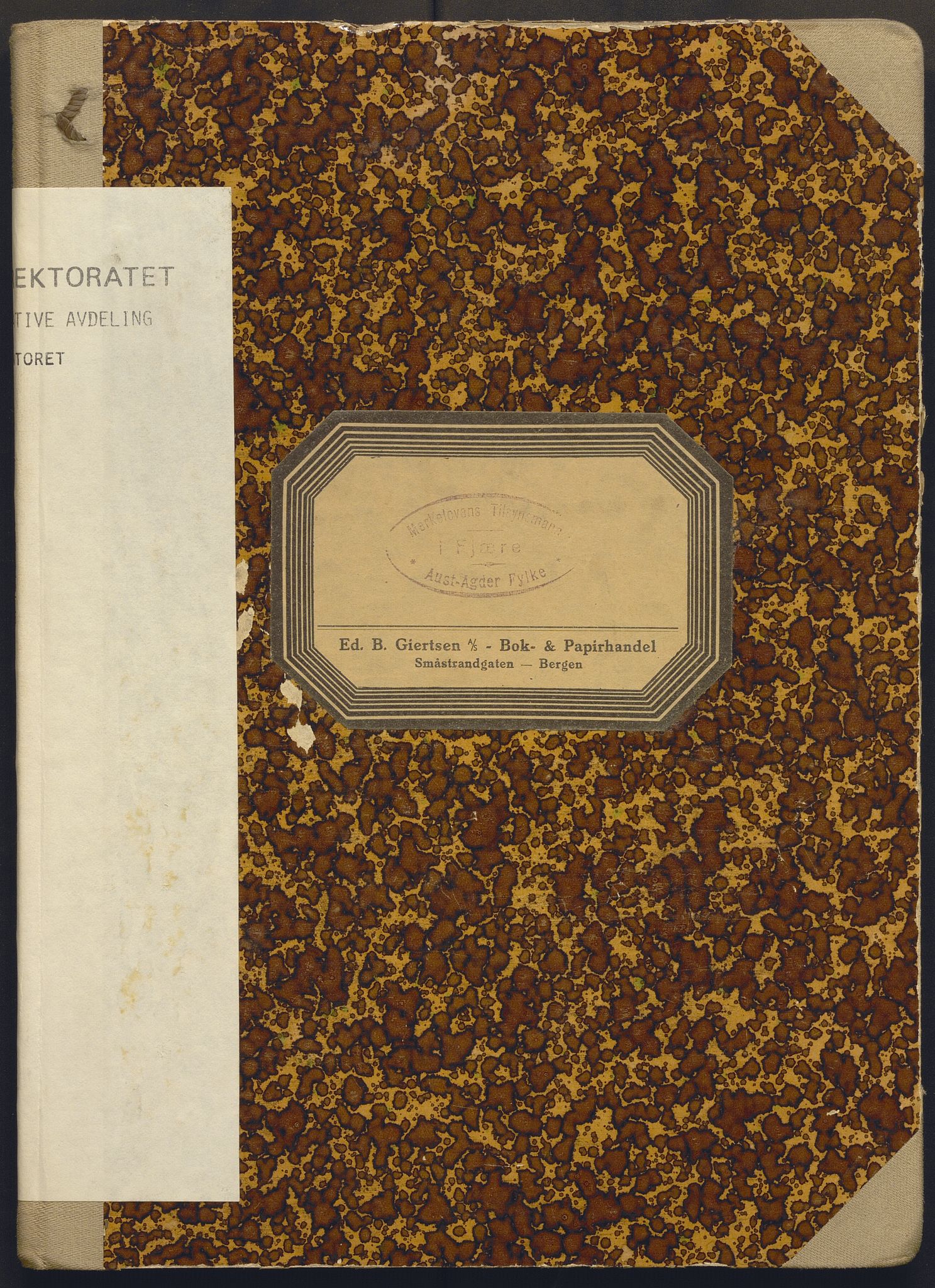 Fiskeridirektoratet - 1 Adm. ledelse - 13 Båtkontoret, AV/SAB-A-2003/I/Ia/Iak/L0007: 135.1104/2 Merkeprotokoll - Fjære, 1952-1958