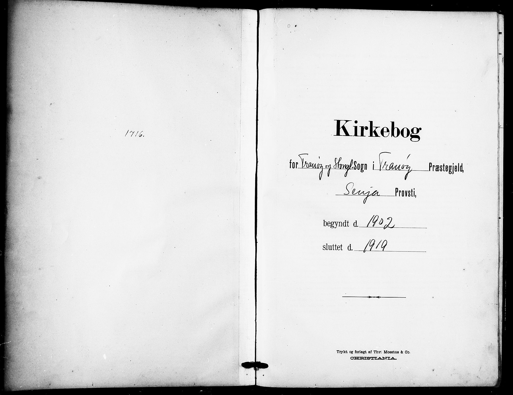 Tranøy sokneprestkontor, SATØ/S-1313/I/Ia/Iab/L0005klokker: Klokkerbok nr. 5, 1902-1919