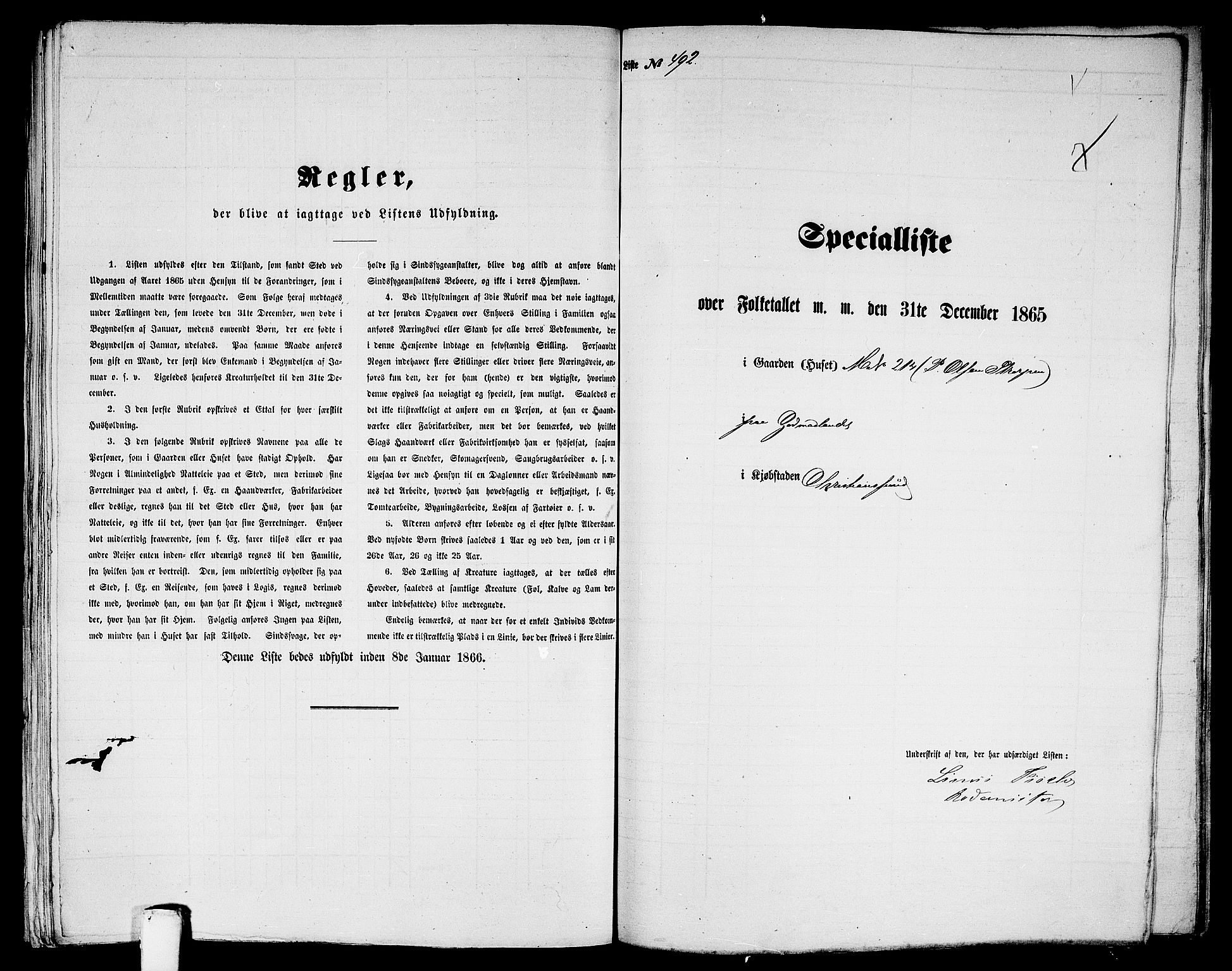 RA, Folketelling 1865 for 1503B Kristiansund prestegjeld, Kristiansund kjøpstad, 1865, s. 1000