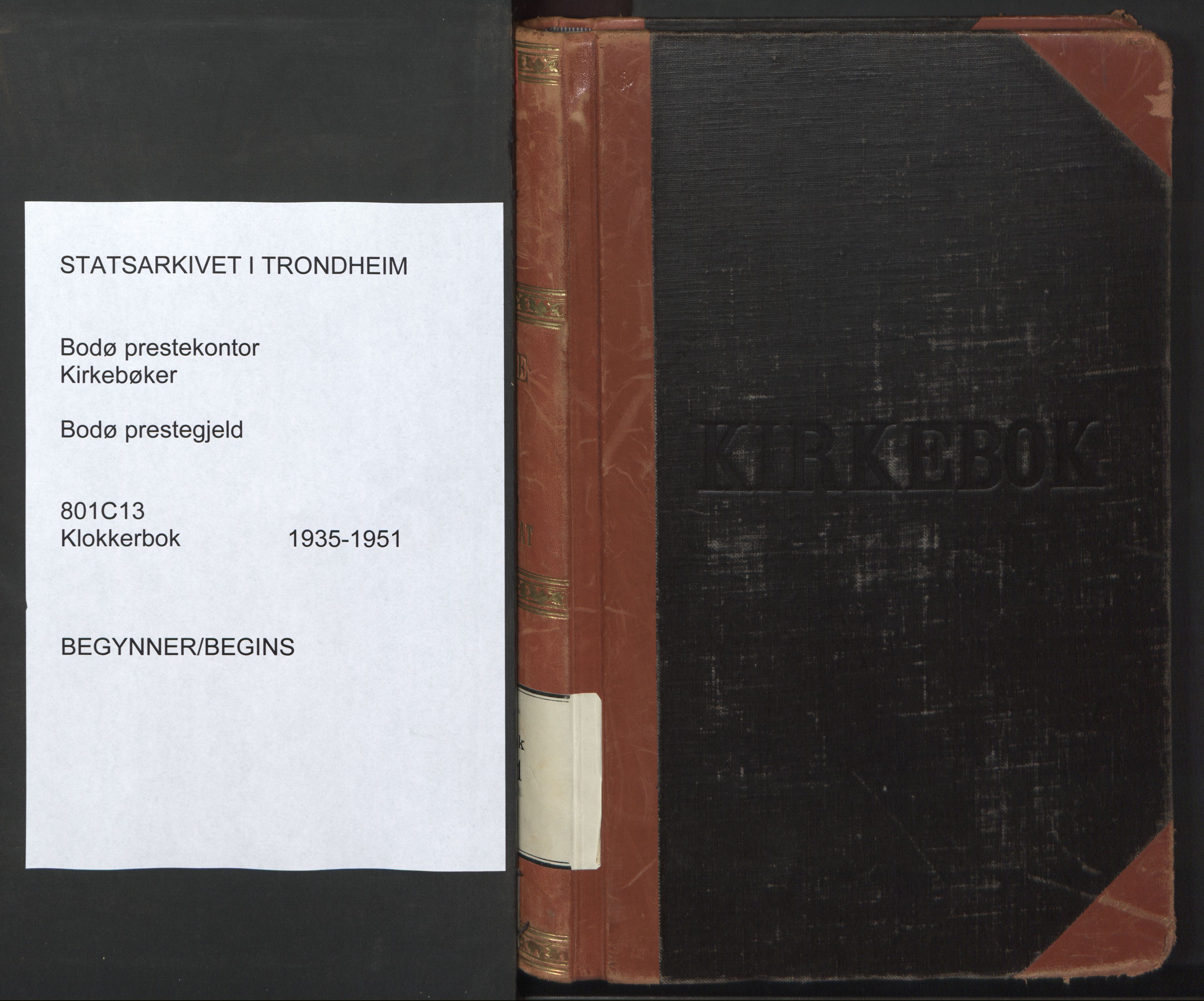 Ministerialprotokoller, klokkerbøker og fødselsregistre - Nordland, SAT/A-1459/801/L0038: Klokkerbok nr. 801C13, 1935-1951