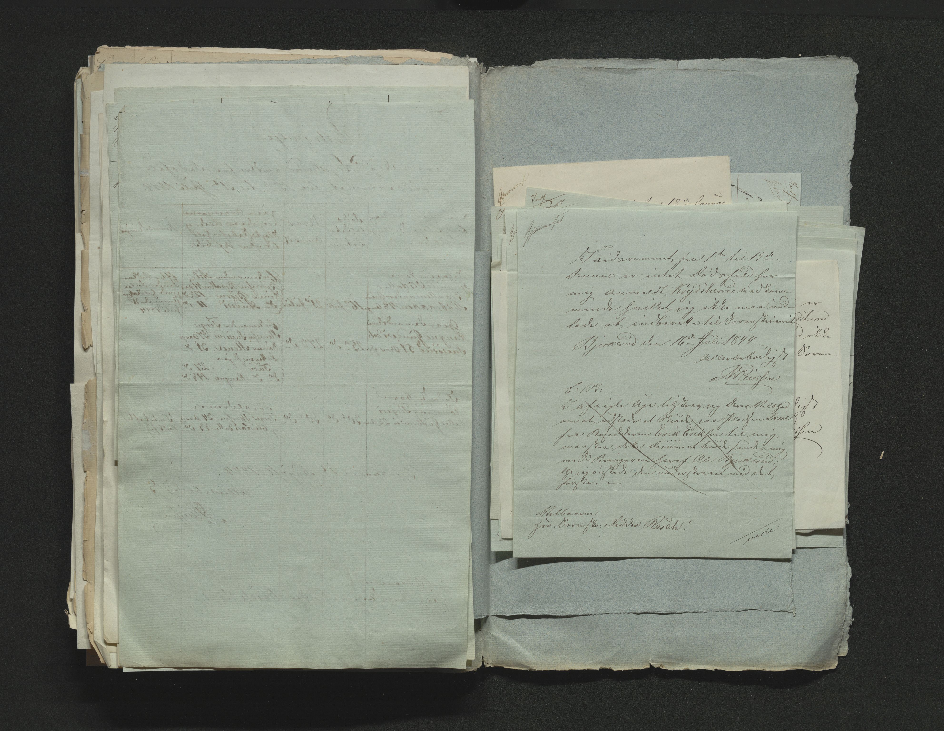 Eiker, Modum og Sigdal sorenskriveri, AV/SAKO-A-123/H/Ha/Hab/L0006: Dødsfallsmeldinger, 1841-1845