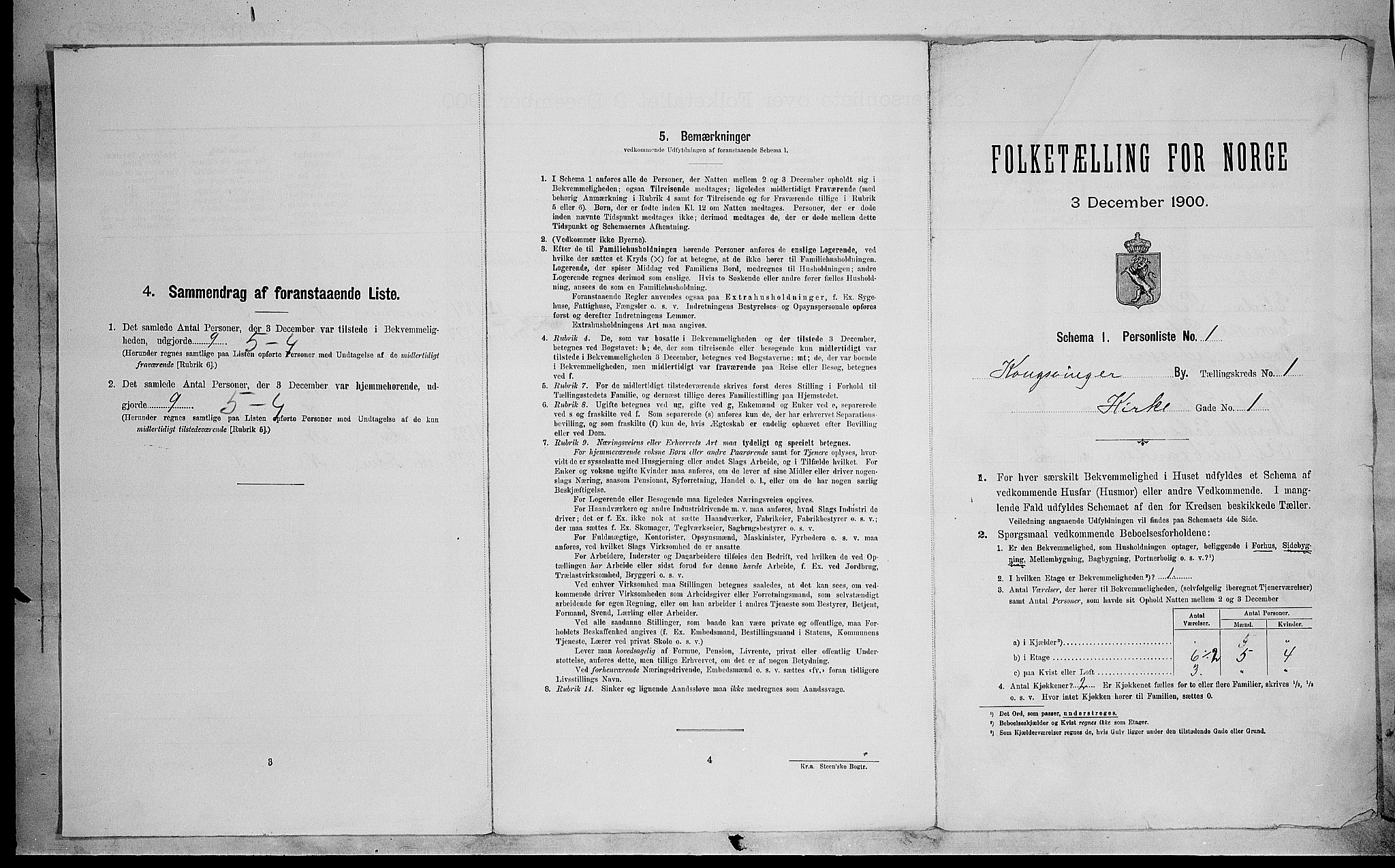 SAH, Folketelling 1900 for 0402 Kongsvinger kjøpstad, 1900, s. 533