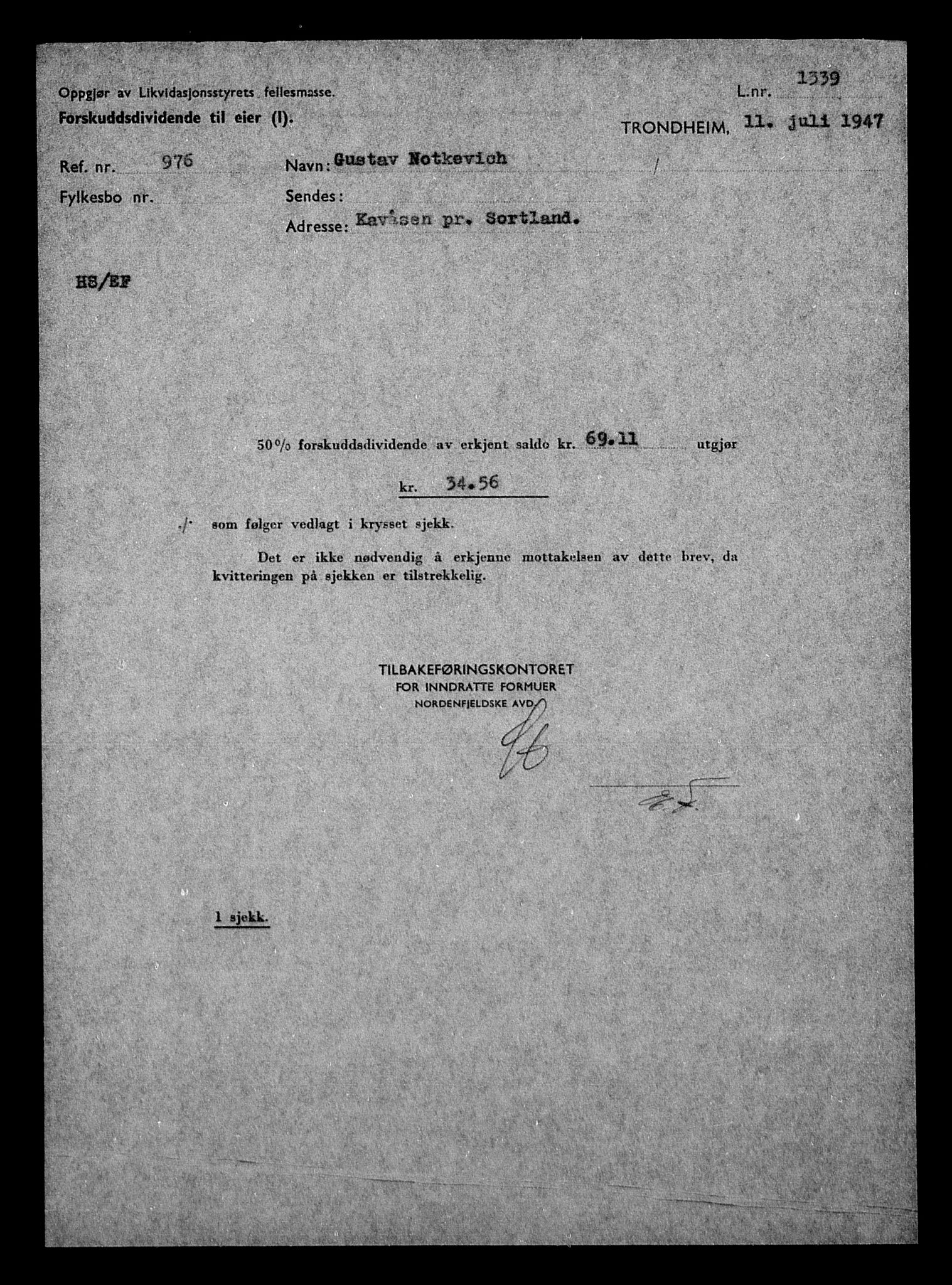 Justisdepartementet, Tilbakeføringskontoret for inndratte formuer, AV/RA-S-1564/H/Hc/Hcb/L0915: --, 1945-1947, s. 58