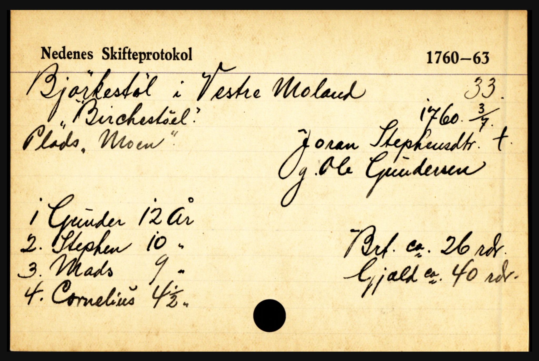 Nedenes sorenskriveri før 1824, AV/SAK-1221-0007/H, s. 2905