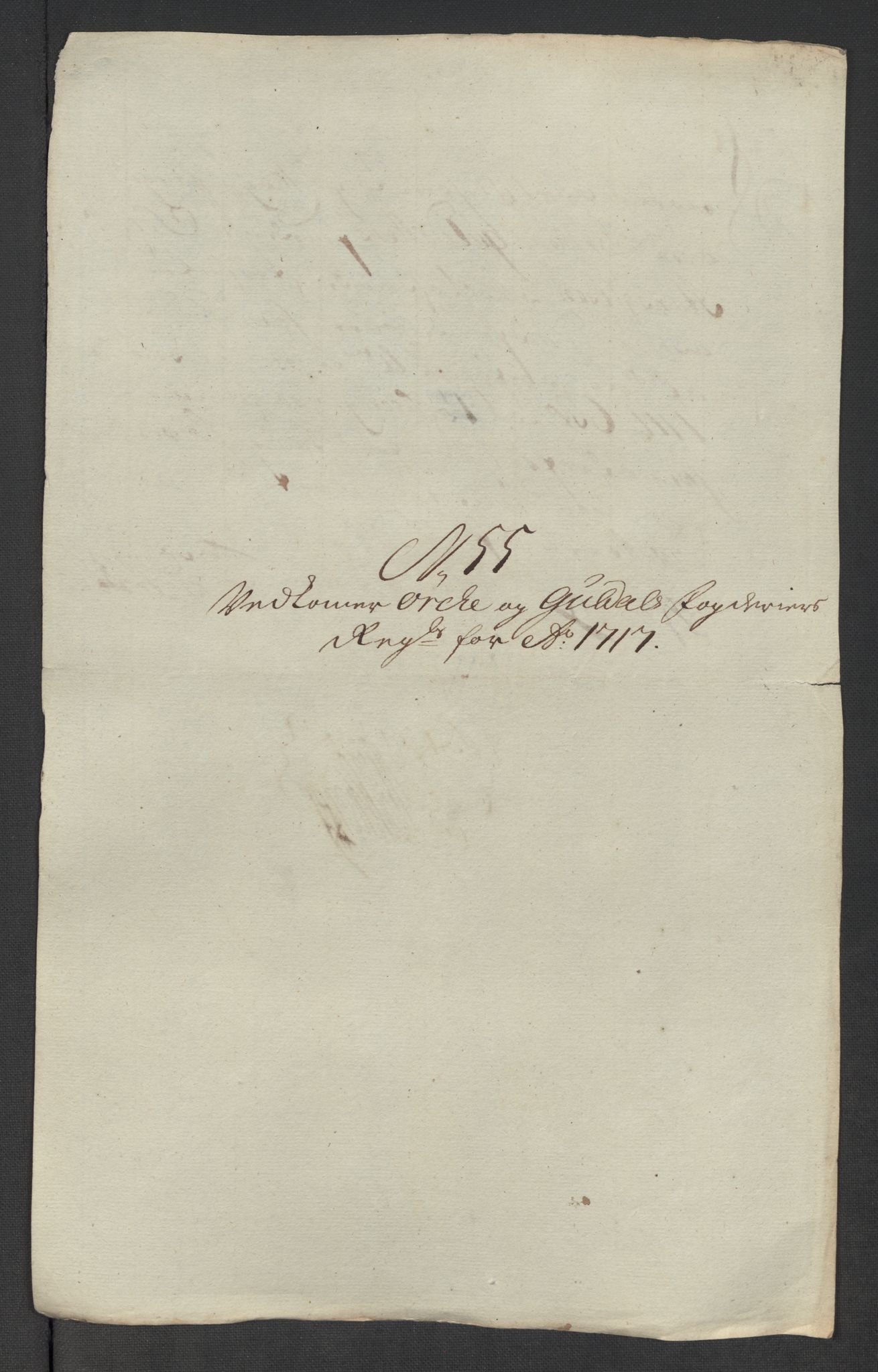 Rentekammeret inntil 1814, Reviderte regnskaper, Fogderegnskap, RA/EA-4092/R60/L3969: Fogderegnskap Orkdal og Gauldal, 1717, s. 444