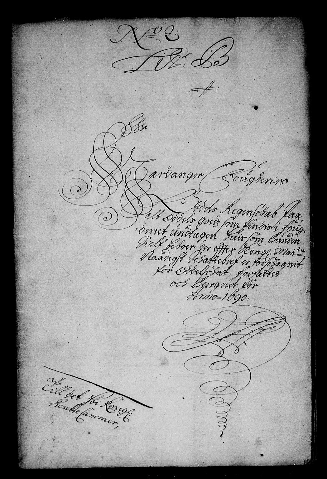 Rentekammeret inntil 1814, Reviderte regnskaper, Stiftamtstueregnskaper, Bergen stiftamt, RA/EA-6043/R/Rc/L0093: Bergen stiftamt, 1690