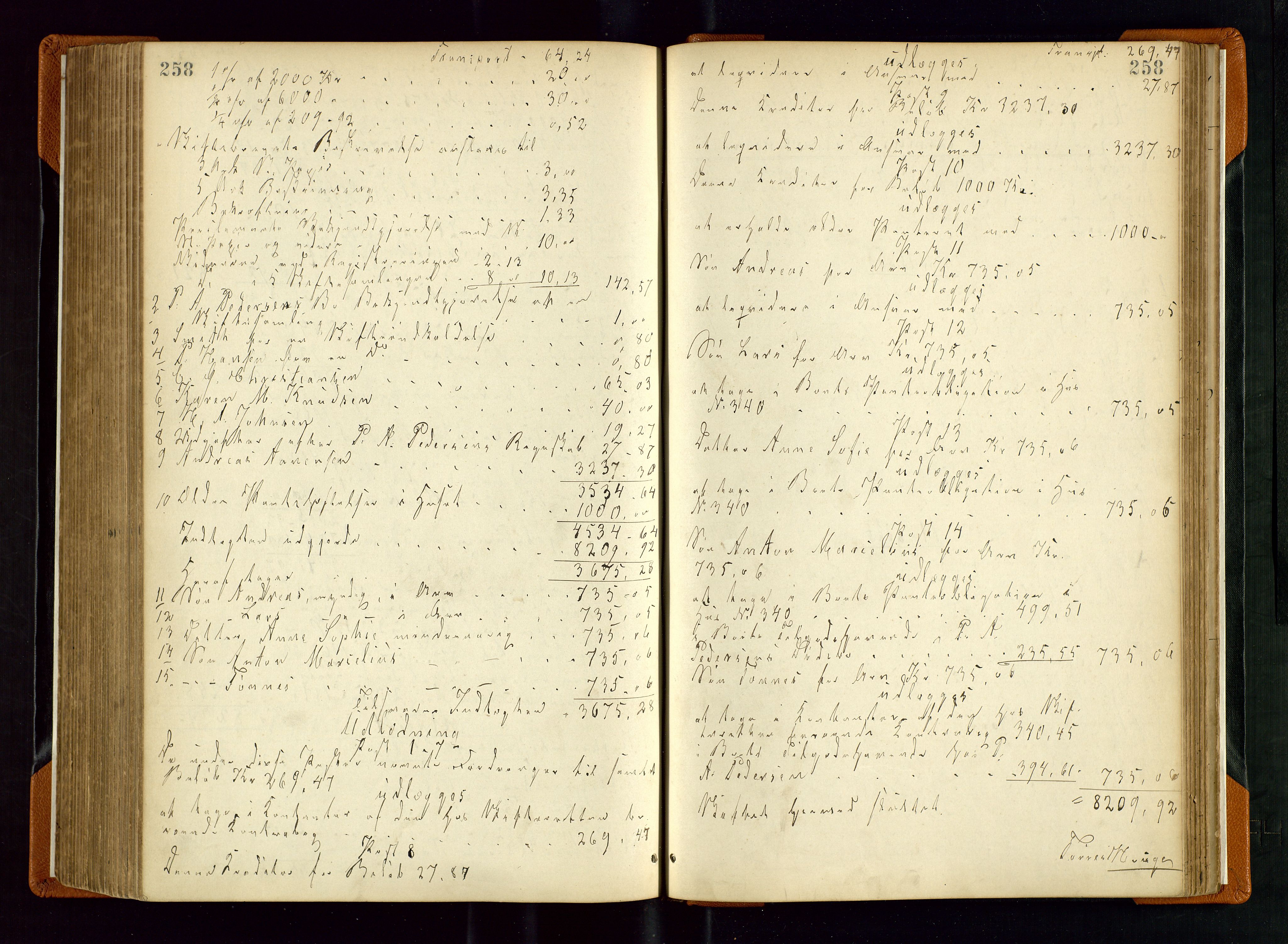 Stavanger byfogd, AV/SAST-A-101408/001/5/50/503BD/L0002: Skifteutlodningsprotokoll, 1871-1878, s. 258
