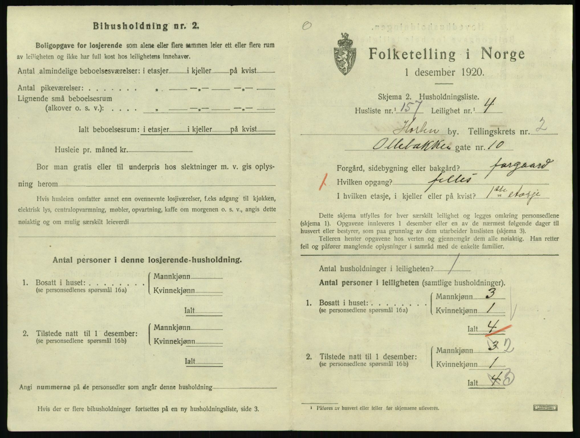 SAKO, Folketelling 1920 for 0703 Horten kjøpstad, 1920, s. 3931