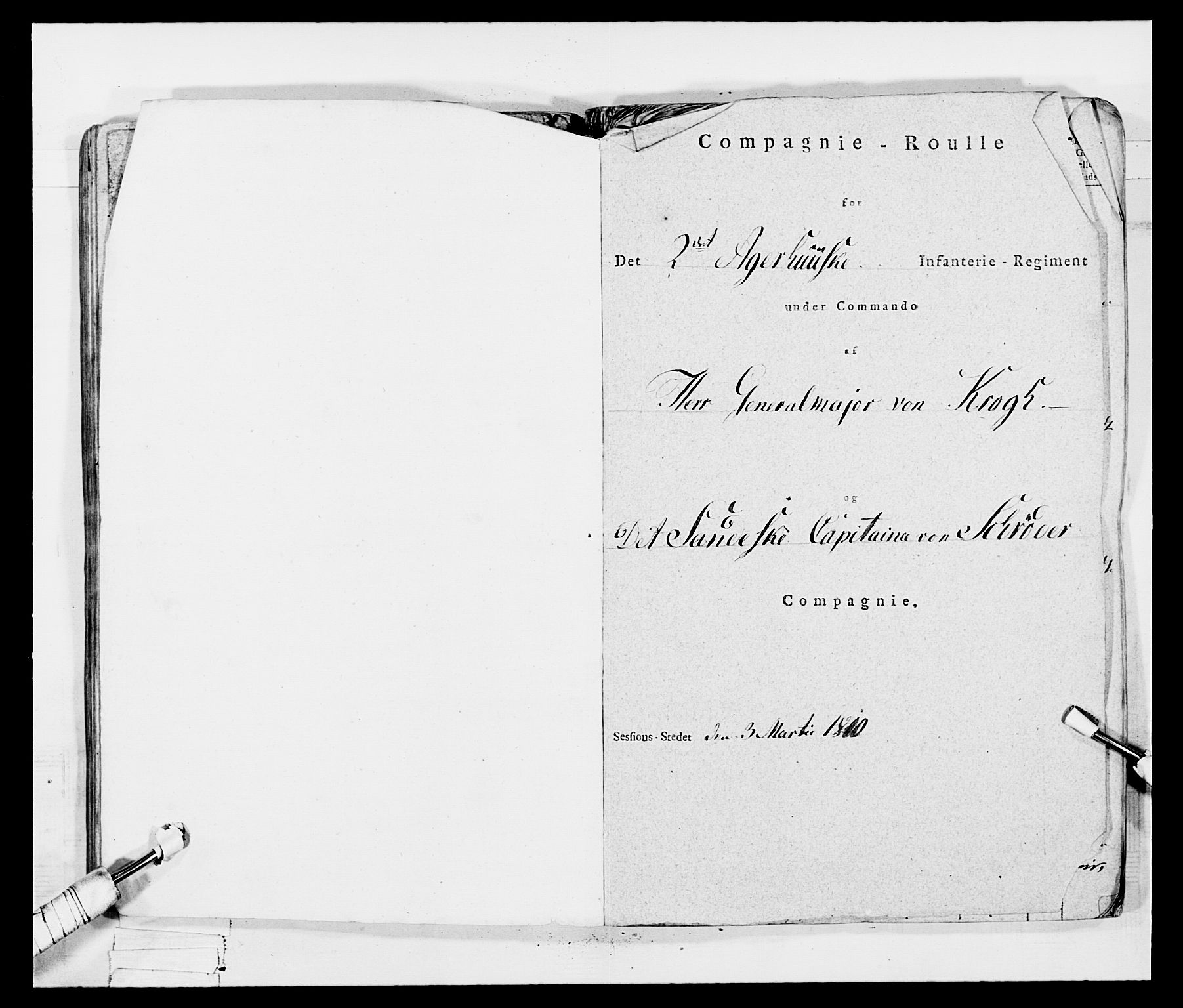 Generalitets- og kommissariatskollegiet, Det kongelige norske kommissariatskollegium, RA/EA-5420/E/Eh/L0047: 2. Akershusiske nasjonale infanteriregiment, 1791-1810, s. 405