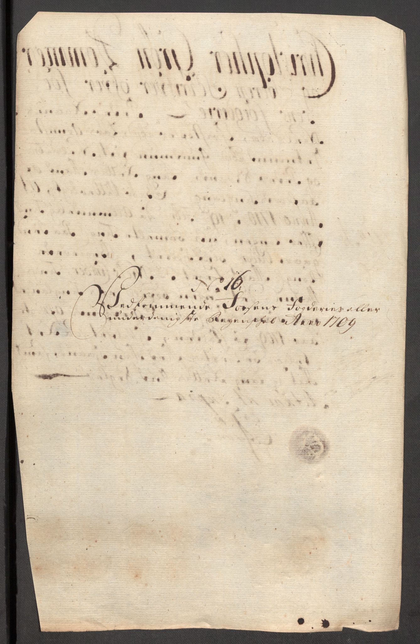 Rentekammeret inntil 1814, Reviderte regnskaper, Fogderegnskap, RA/EA-4092/R57/L3858: Fogderegnskap Fosen, 1708-1709, s. 312