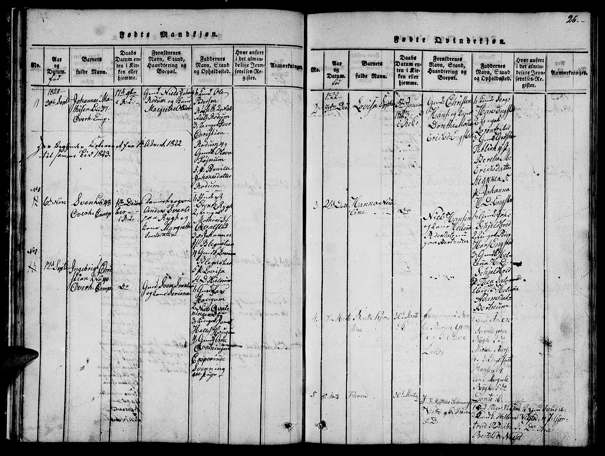 Ministerialprotokoller, klokkerbøker og fødselsregistre - Nord-Trøndelag, SAT/A-1458/764/L0559: Klokkerbok nr. 764C01, 1816-1824, s. 26