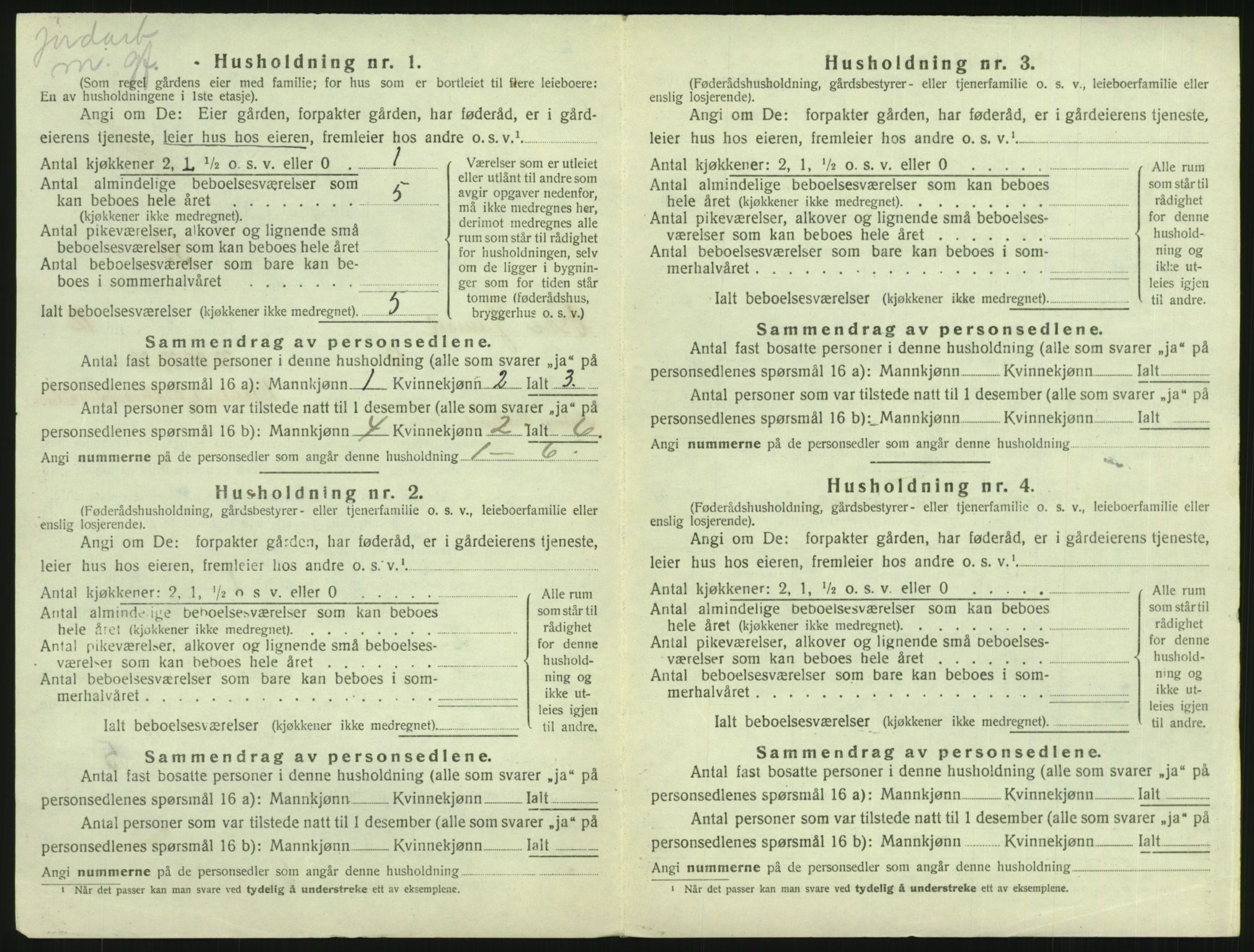 SAH, Folketelling 1920 for 0522 Østre Gausdal herred, 1920, s. 1005